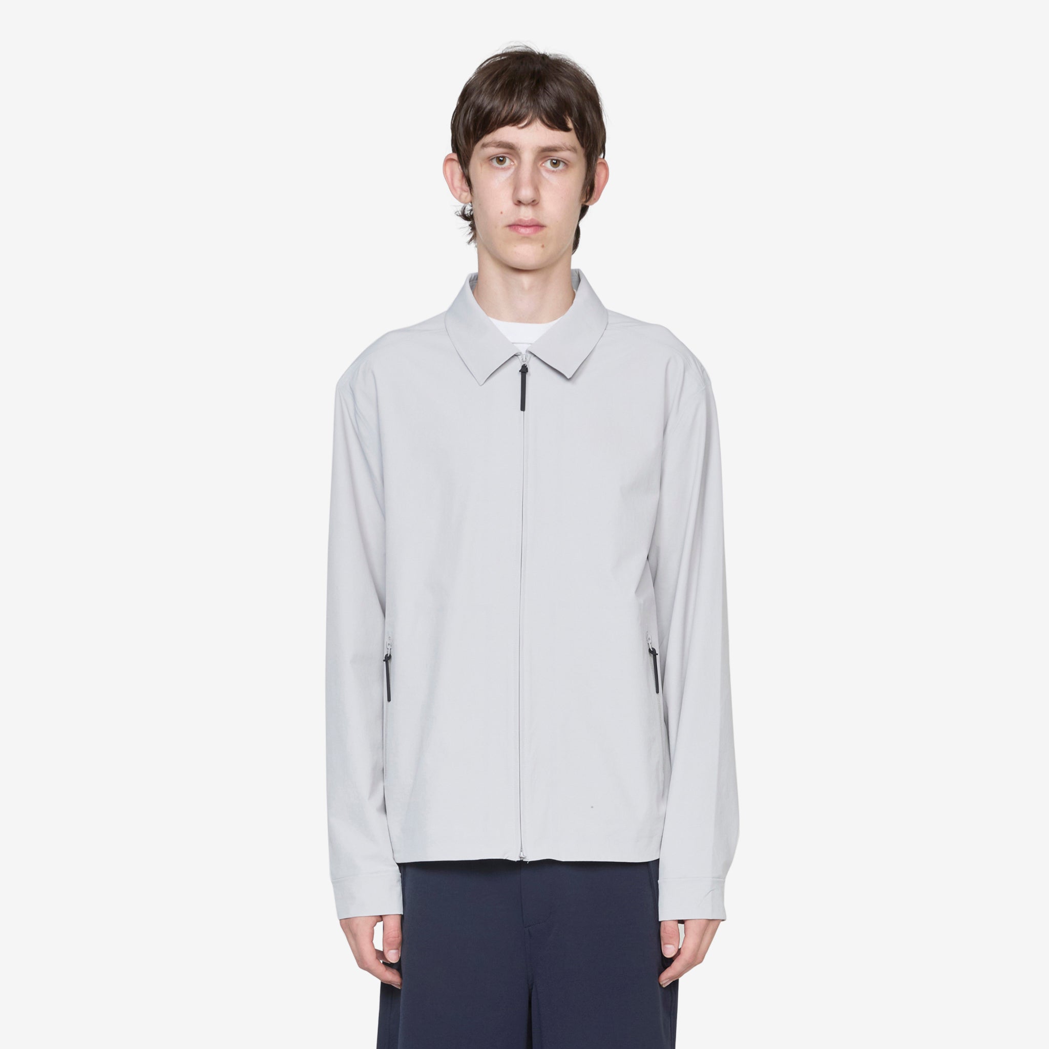Breathable Technical Shirt for Men - Light Grey Performance Tee for Running, Hiking & Outdoor Activities