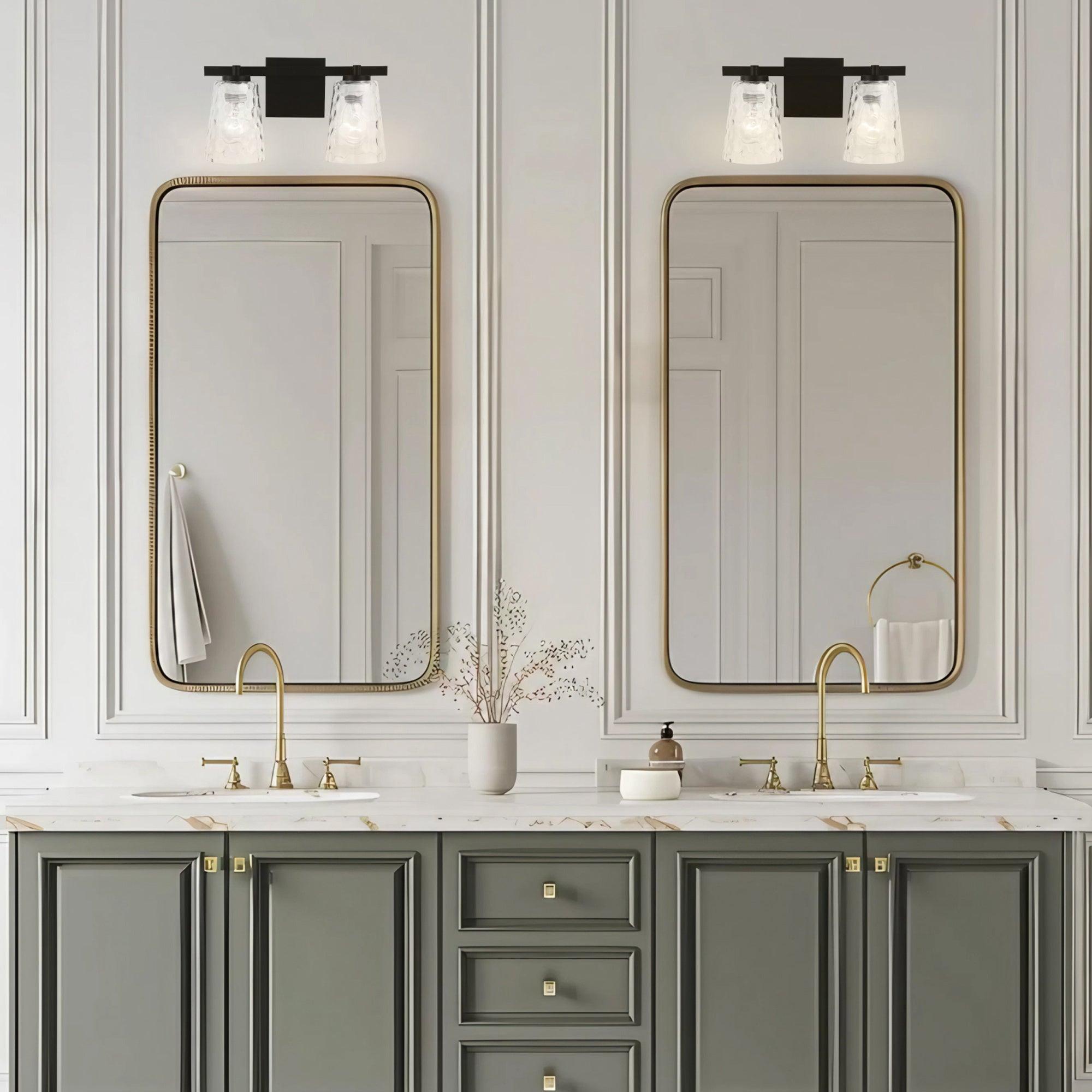 Radiance Modern 2-Light Dimmable Vanity Light - Bathroom Makeup Mirror Lighting Fixture for Bedroom, Dressing Room & Powder Room