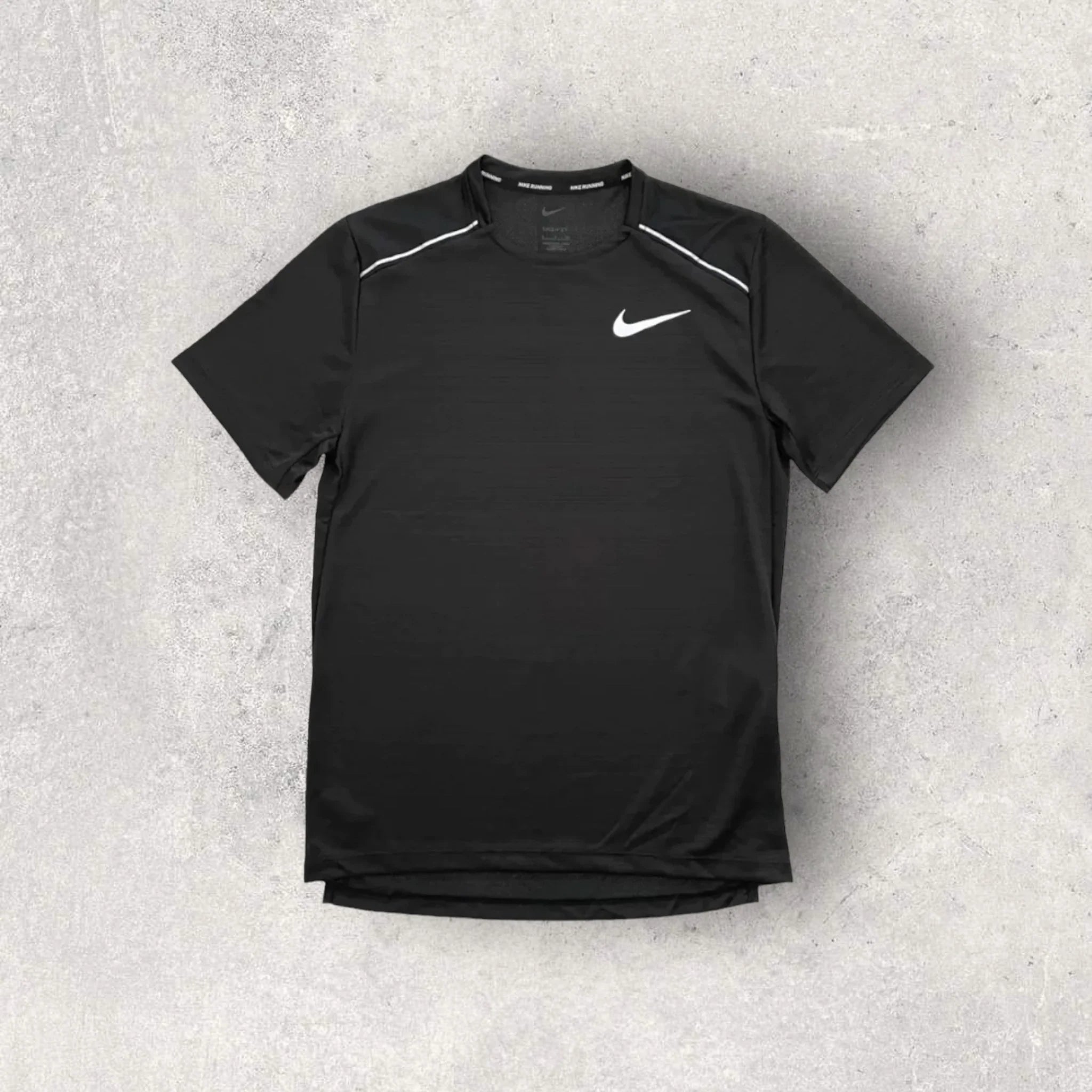 Nike Miler 1.0 Running T-Shirt & Shorts Set for Men - Breathable Black Athletic Outfit - Gym Workout & Jogging Apparel