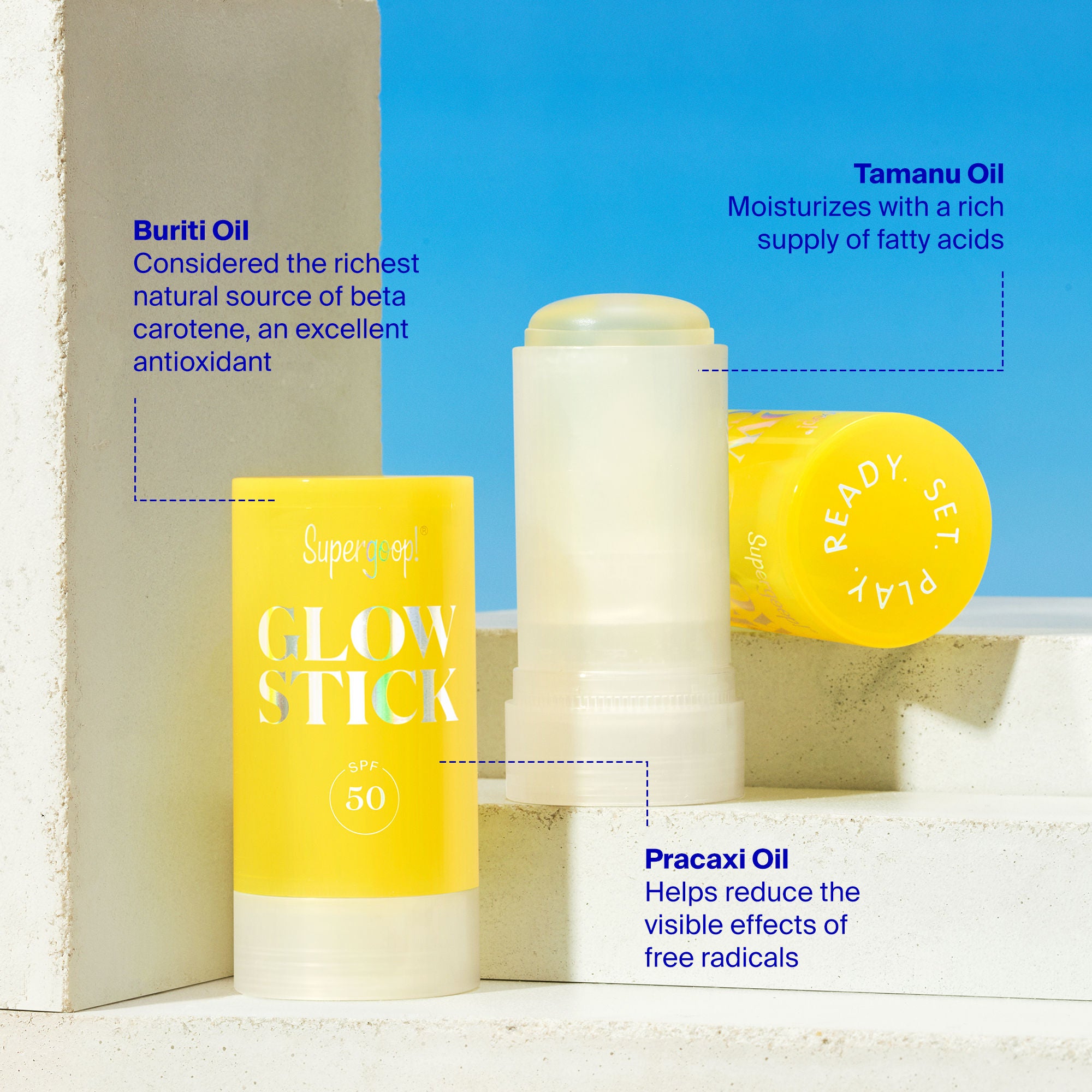 Glow Stick SPF 50 Sunscreen - Waterproof & Long-Lasting UV Protection for Face & Body - Perfect for Beach, Pool, Outdoor Sports & Daily Sun Care