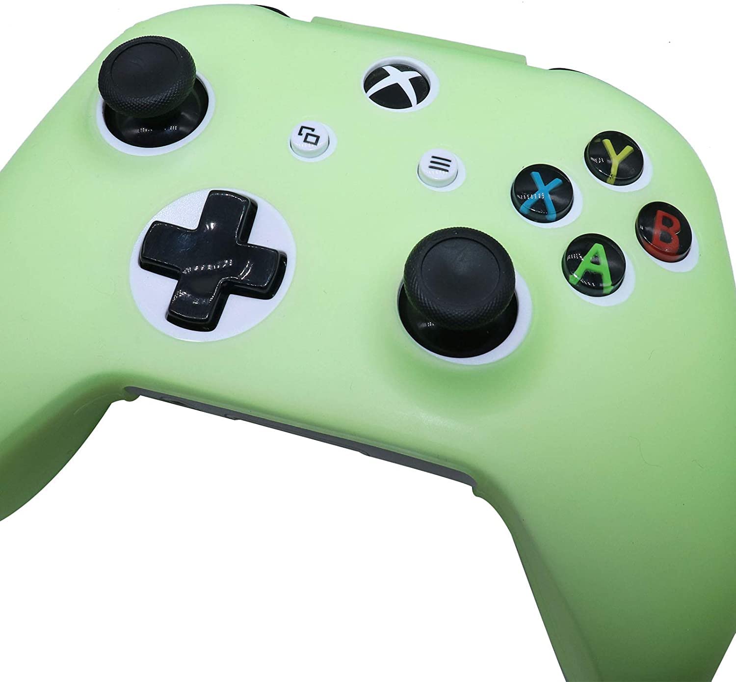Premium Glow in The Dark Silicone Grip Cover for Xbox One S Controller - Protective Skin with 6 Bonus Grips (Not Compatible with Xbox Series) | Gaming Accessories for Enhanced Comfort & Night Play
