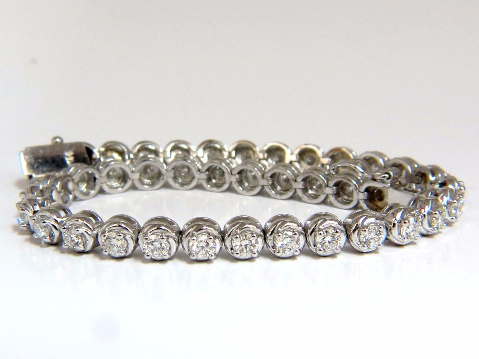 3.50 Carat Natural Diamond Tennis Bracelet in 14K White Gold - 7 Inch Adjustable Luxury Jewelry for Women, Perfect for Weddings, Anniversaries & Special Occasions