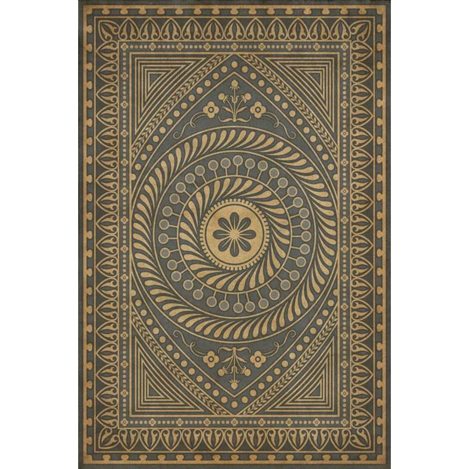Wise Vinyl Rug - Non-Slip 75-Inch Pattern Design for Living Room, Bedroom & Kitchen | Durable & Easy to Clean