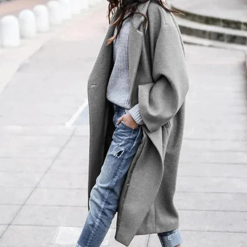Women's Warm Wool Overcoat - Winter Thermal Coat for Cold Weather - Perfect for Outdoor Activities & Daily Commute