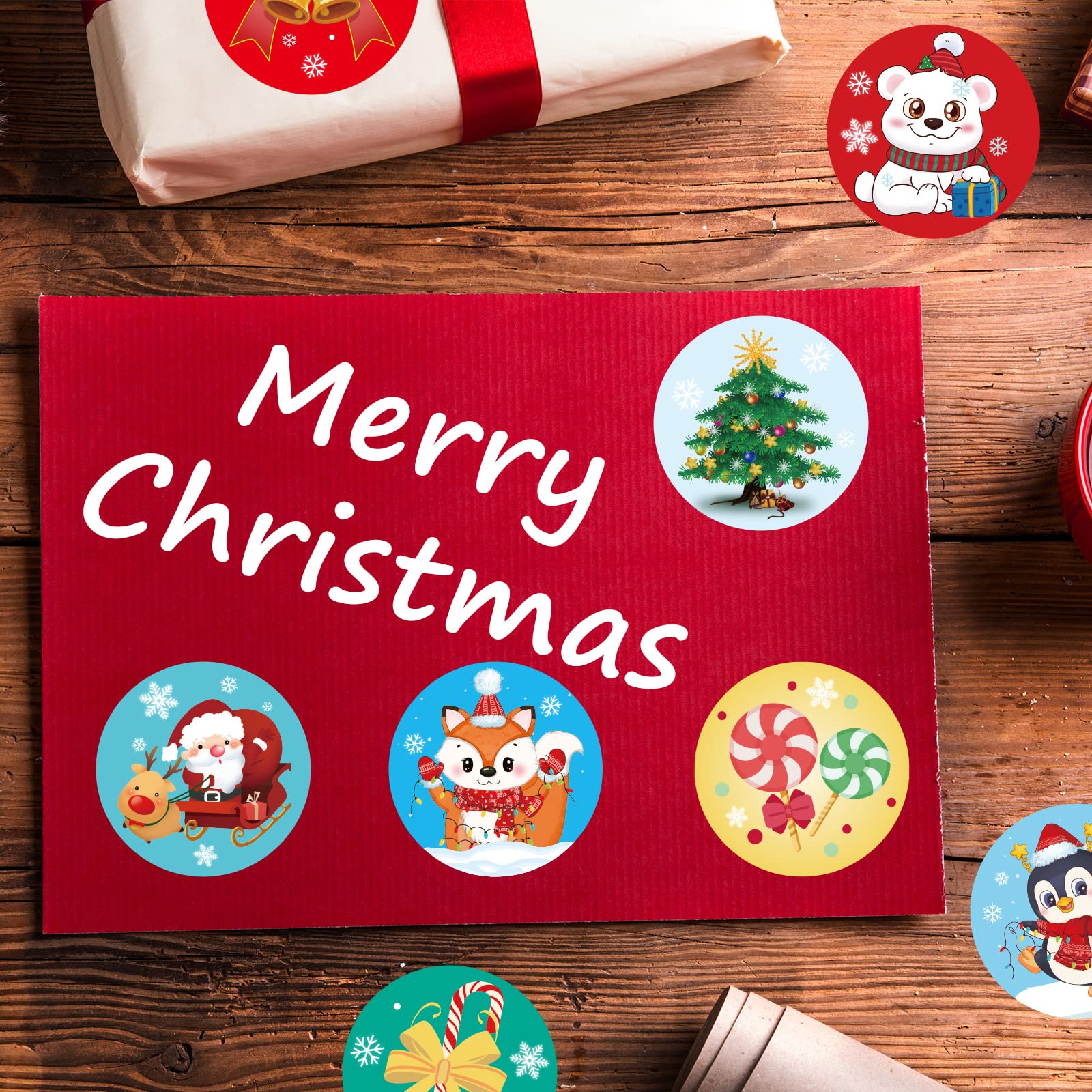 600 Christmas Stickers for Kids - Holiday Party Favors, Classroom Rewards & DIY Crafts (20 Sheets) - Perfect for Gift Wrapping, Scrapbooking & Christmas Decorations