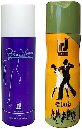 RJ Paris Blue Women & Club Deodorant Body Spray for Men & Women - 200ml | Long-Lasting Fragrance for Daily Use, Gym & Night Out