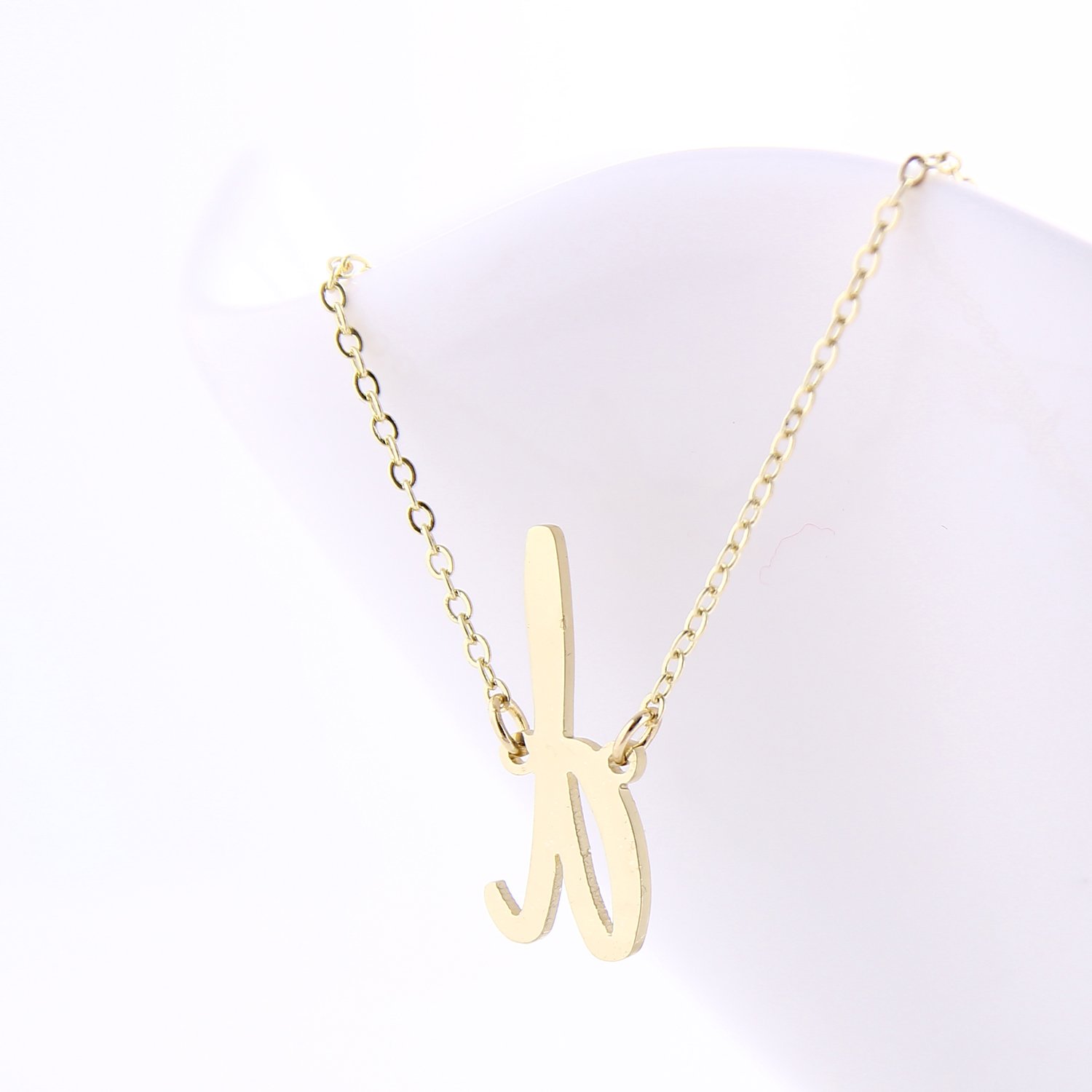 AOLO Personalized Initial Monogram D Letter Necklace - Elegant Charm Jewelry Gift for Women, Perfect for Birthdays, Anniversaries & Special Occasions