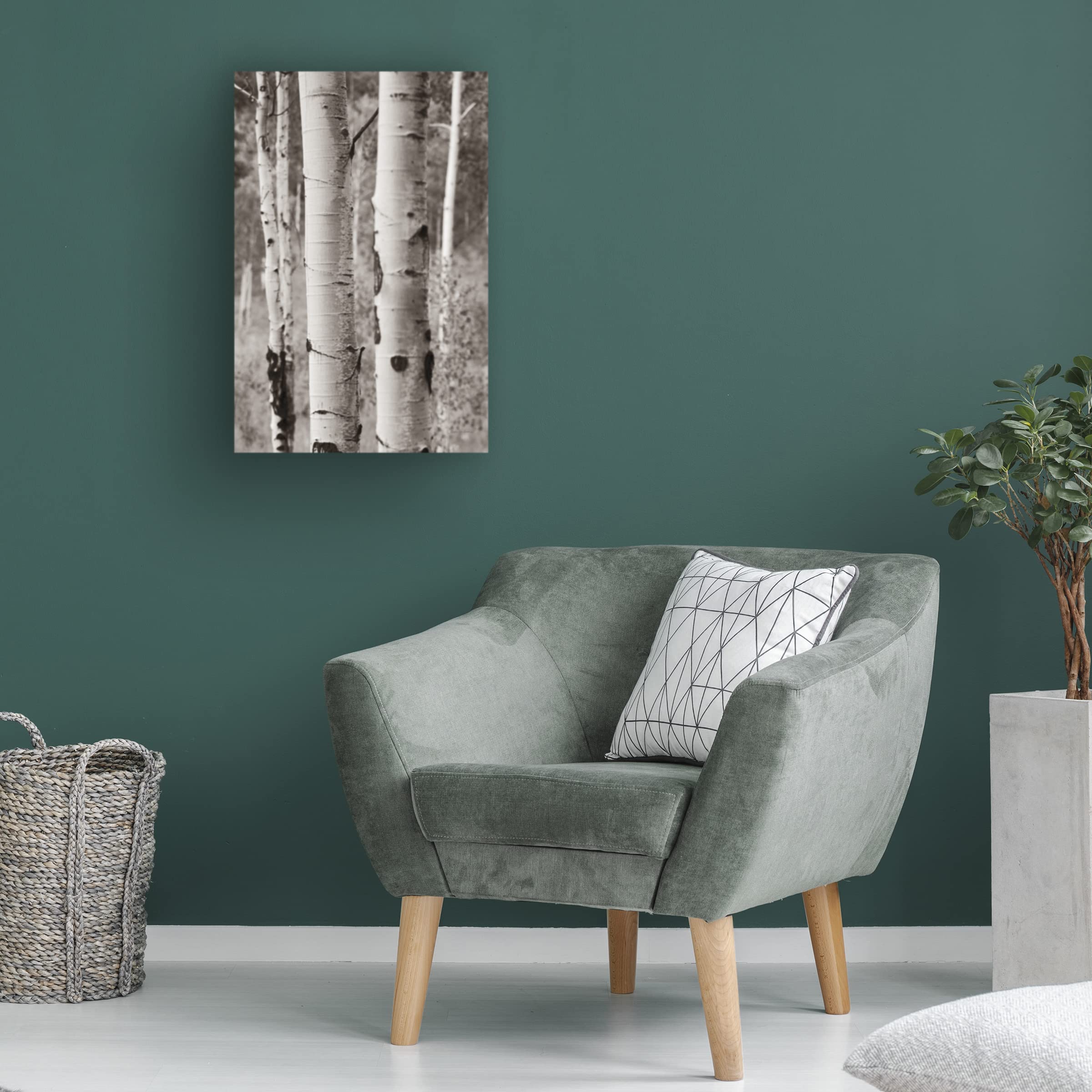 Debra Van Swearingen 'Aspens II' Canvas Wall Art Print - Nature Landscape Painting for Living Room, Bedroom & Office Decor