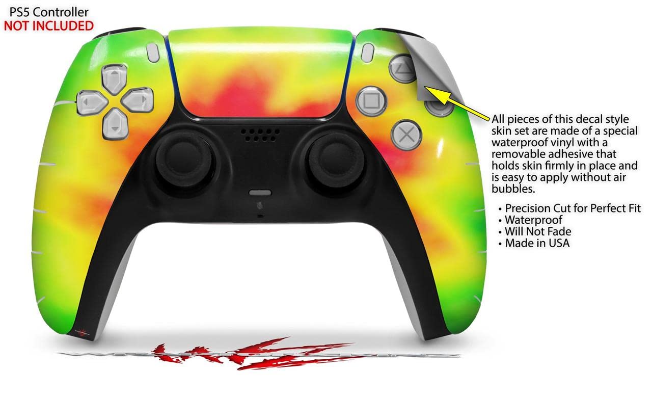PS5 DualSense Controller Skin Wrap - Tie Dye Design for Gaming Protection