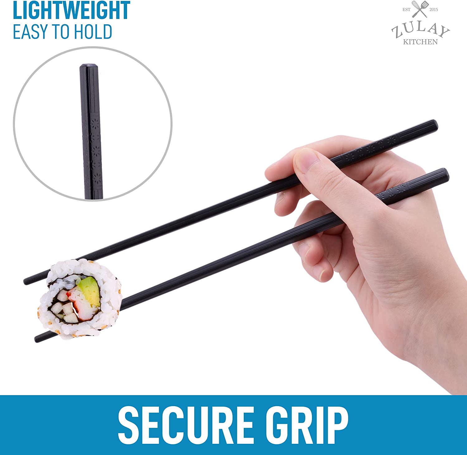 10 Pairs Fiberglass Japanese Chopsticks - Reusable & Durable Kitchen Utensils for Sushi, Ramen, Asian Dining & Home Cooking