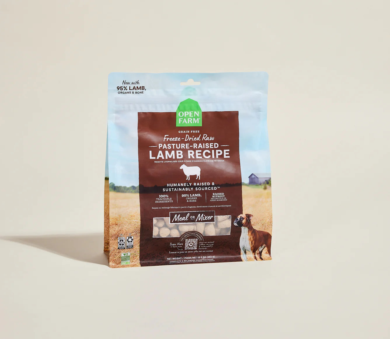 Open Farm Freeze-Dried Raw Dog Food - Lamb Recipe | Grain-Free, High-Protein Pet Food for Dogs | Perfect for Training Treats & Mealtime Toppers