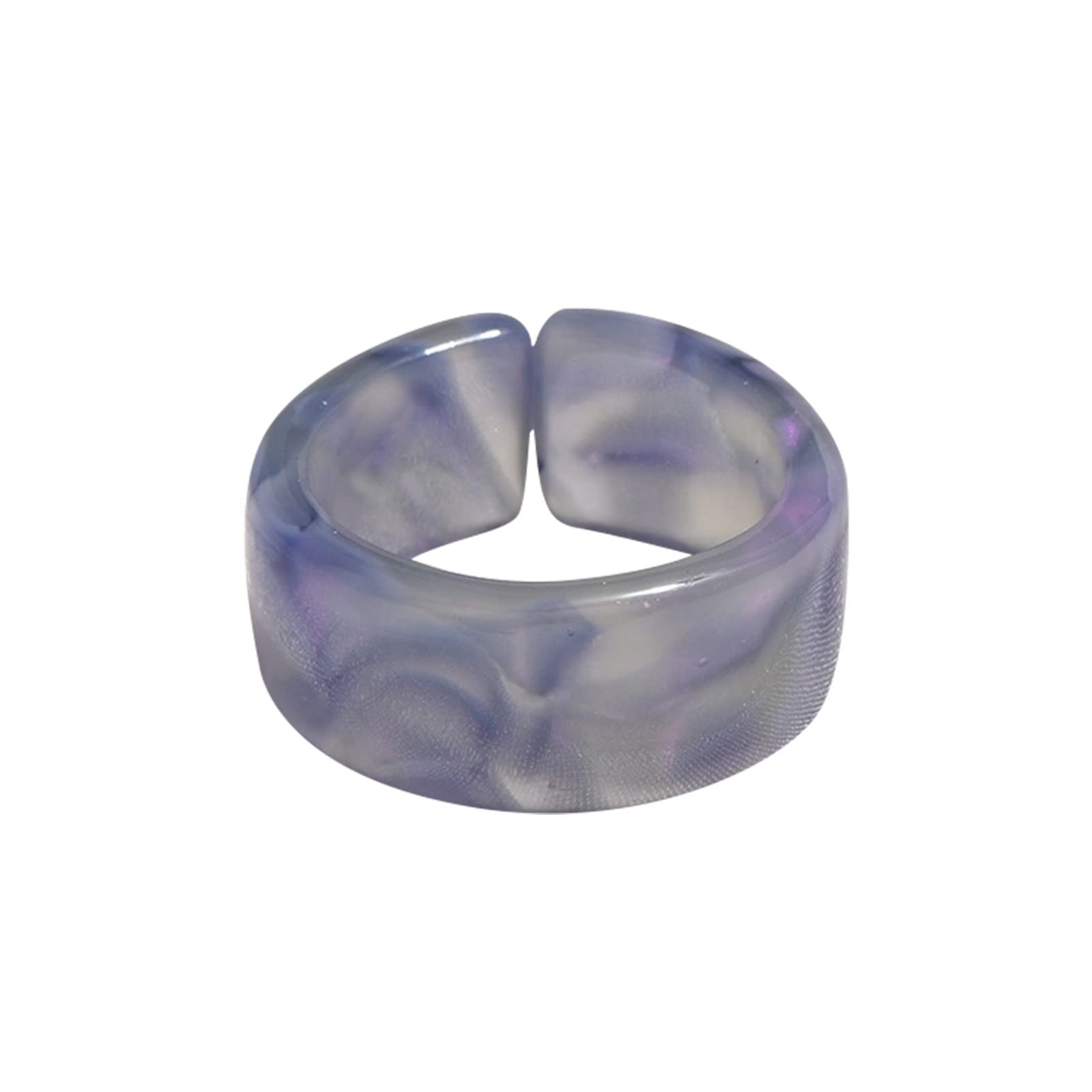 Stylish Acrylic Chunky Rings - Simple Cloud & Rainbow Bands in Blue & Colorful Designs | Perfect for Everyday Wear, Parties & Fashion Accessories