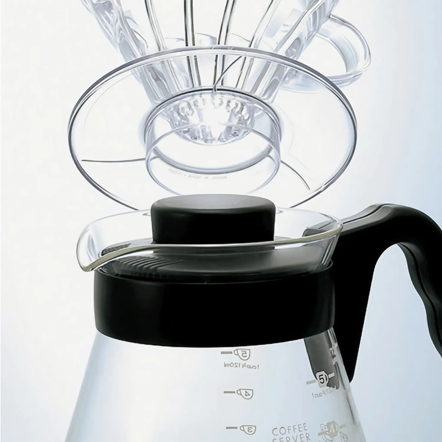 Hario V60 Heat Resistant Glass Coffee Server with Wide Spout - Perfect for Pour Over Coffee Brewing at Home or Cafe