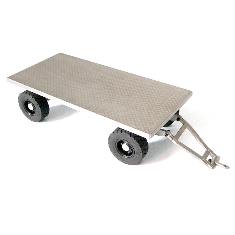 1/14 Scale Radio Control Trailer for RC Hydraulic Forklift - Compatible with TAMIYA, LESU Tractor Trucks - Custom Wheels, Tires & Axle - Perfect for RC Construction Vehicle Projects & DIY Customization
