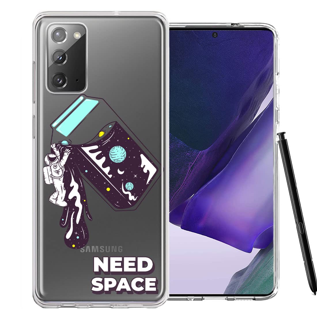 Astronaut Galaxy Note 20 Phone Case - Double Layer Protective Cover for Space Lovers