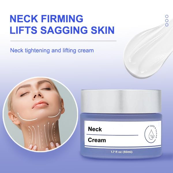 2024 Anti-Aging Neck Firming Cream - Tighten & Lift Sagging Skin, Reduce Turkey Neck Wrinkles | Best Neck Cream for Women & Men | Daily Skincare Routine for Youthful Neck & Décolleté