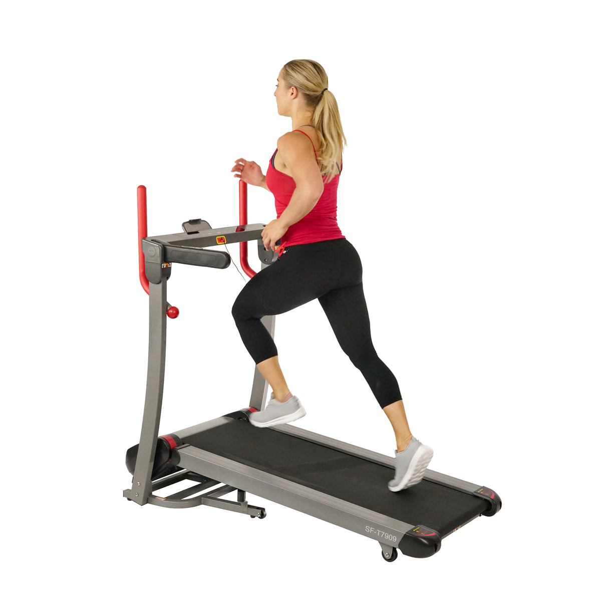 Folding Electric Treadmill with 12-Level Auto Incline, LCD Display & Heart Rate Monitor - SF T7909 | Perfect for Home Gym, Cardio Workout & Small Spaces