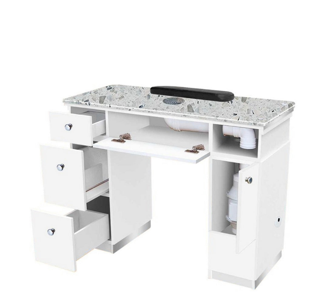 Professional Nail Salon Manicure Table with Built-in Ventilation System - Perfect for Nail Technicians & Home Use