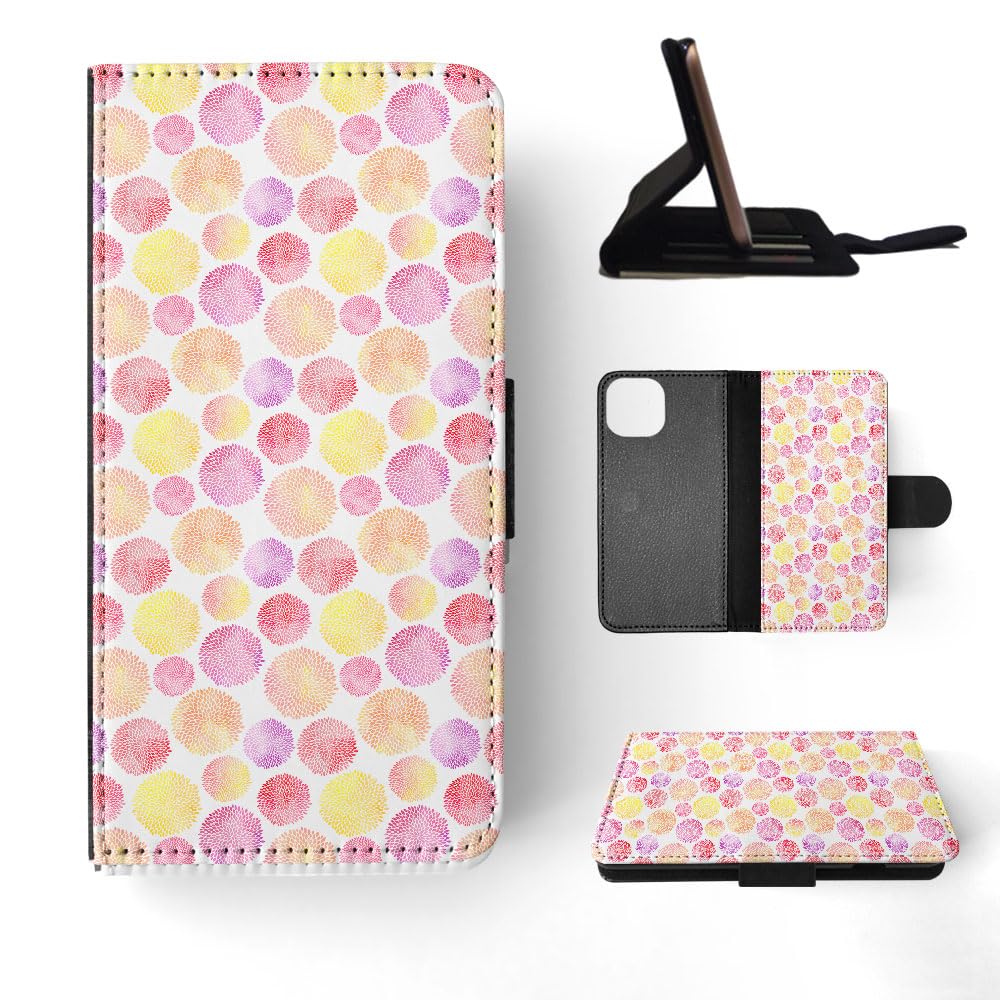 Floral Watercolor iPhone 15 Wallet Case - Slim Flip Phone Cover with Card Holder & Cash Pocket - Perfect for Everyday Use, Travel, and Hands-Free Convenience