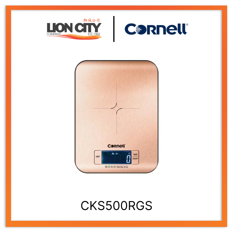**Cornell Digital Kitchen Scale - 5kg Precision Weighing Scale (CKS500SS/CKS500RGS) for Baking, Cooking & Portion Control**