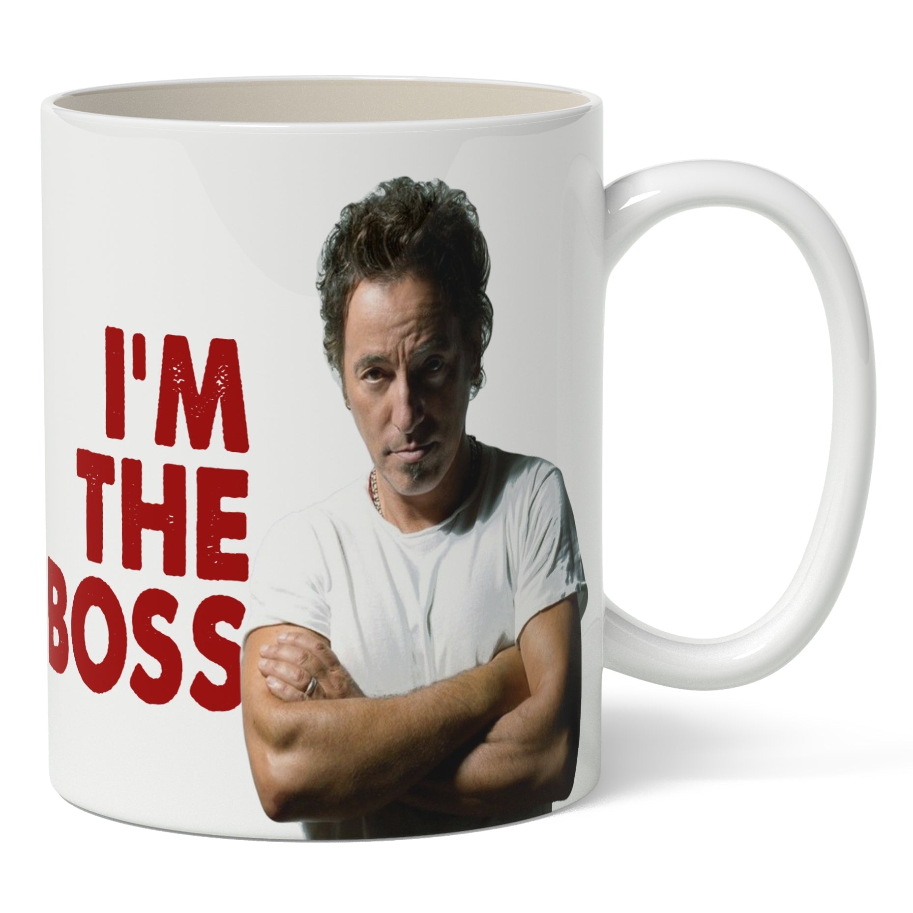Bruce Springsteen 'I'm the Boss' Coffee Mug - Perfect Gift for Music Fans & Office Use