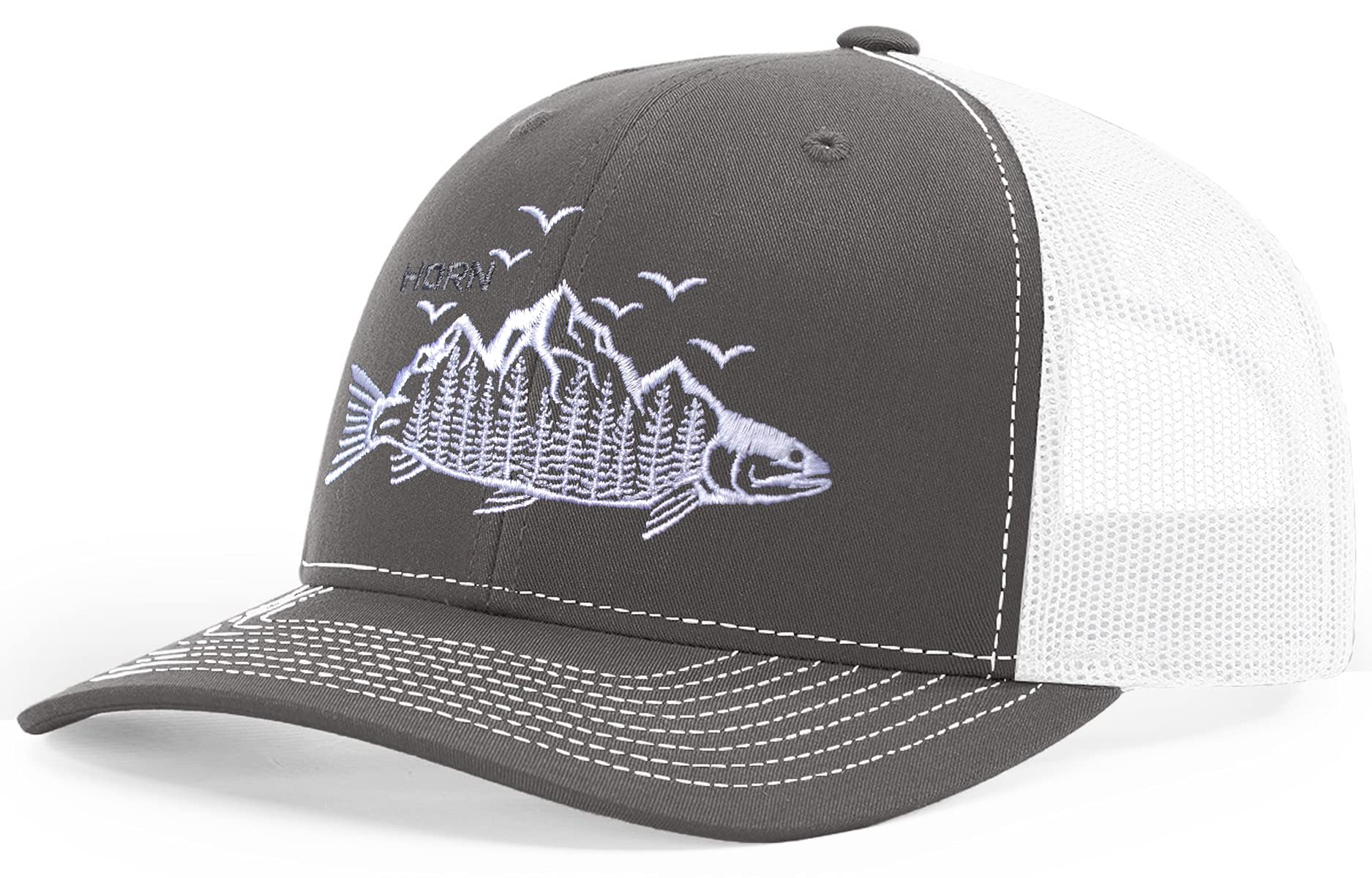 Trucker Hat - Trout Hat Edition | Adjustable Mesh Back Baseball Cap for Fishing, Outdoor & Casual Wear