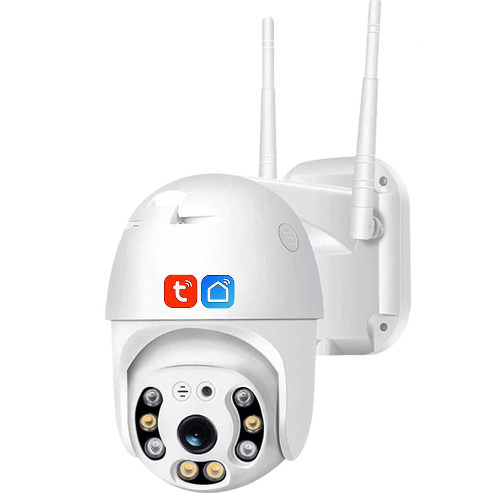 FNNEMG Outdoor Security Camera - 1080P Wireless PTZ IP Camera with Auto Tracking, 2-Way Audio & Night Vision | Tuya Smart Home Compatible | Weatherproof for 24/7 Surveillance | Ideal for Home, Garage & Backyard Security