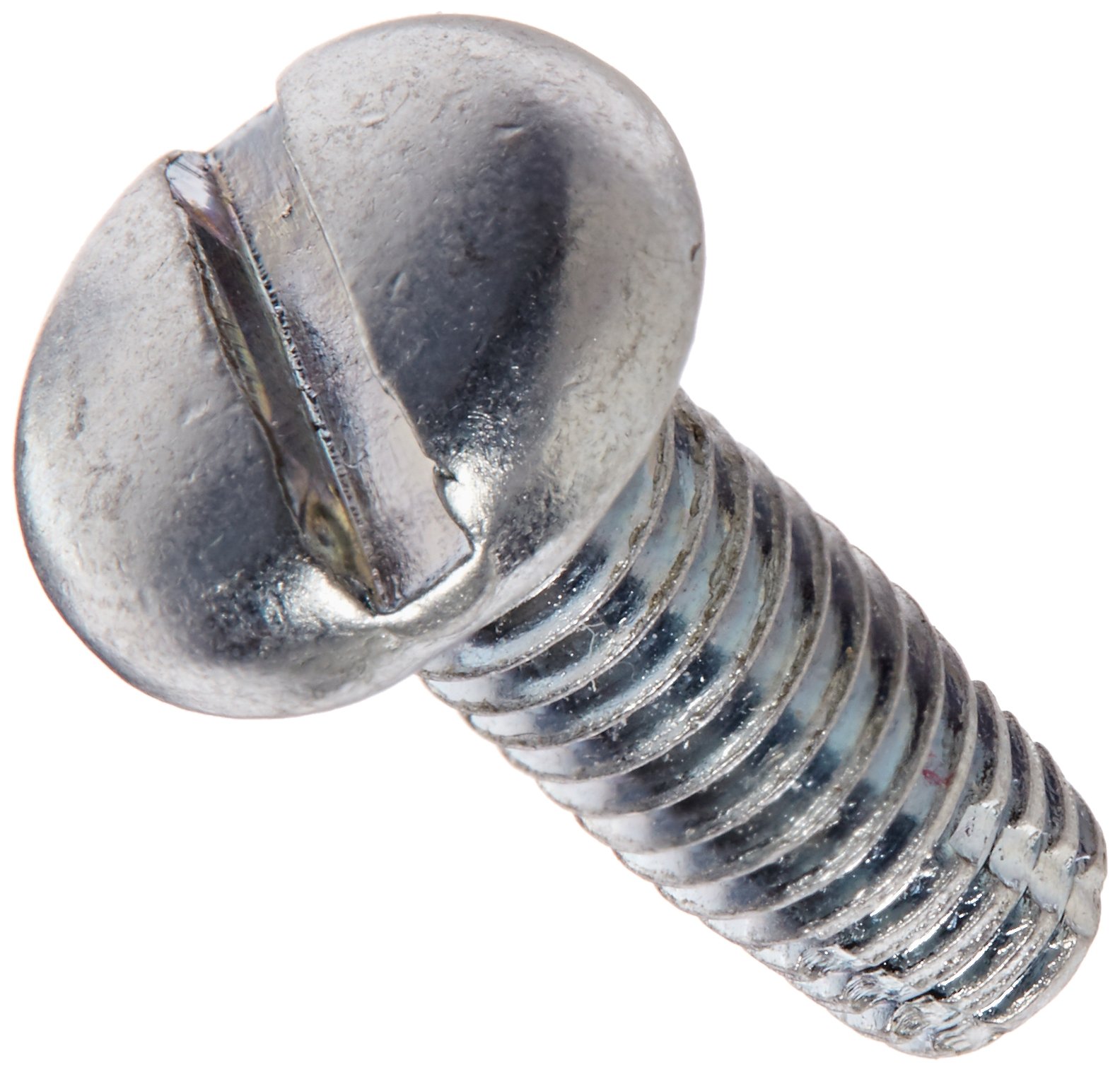 Small Parts 1108FSP #10-32 Thread Cutting Screw, Zinc Plated Steel, Pan Head Slotted Drive, Type F, 1/2