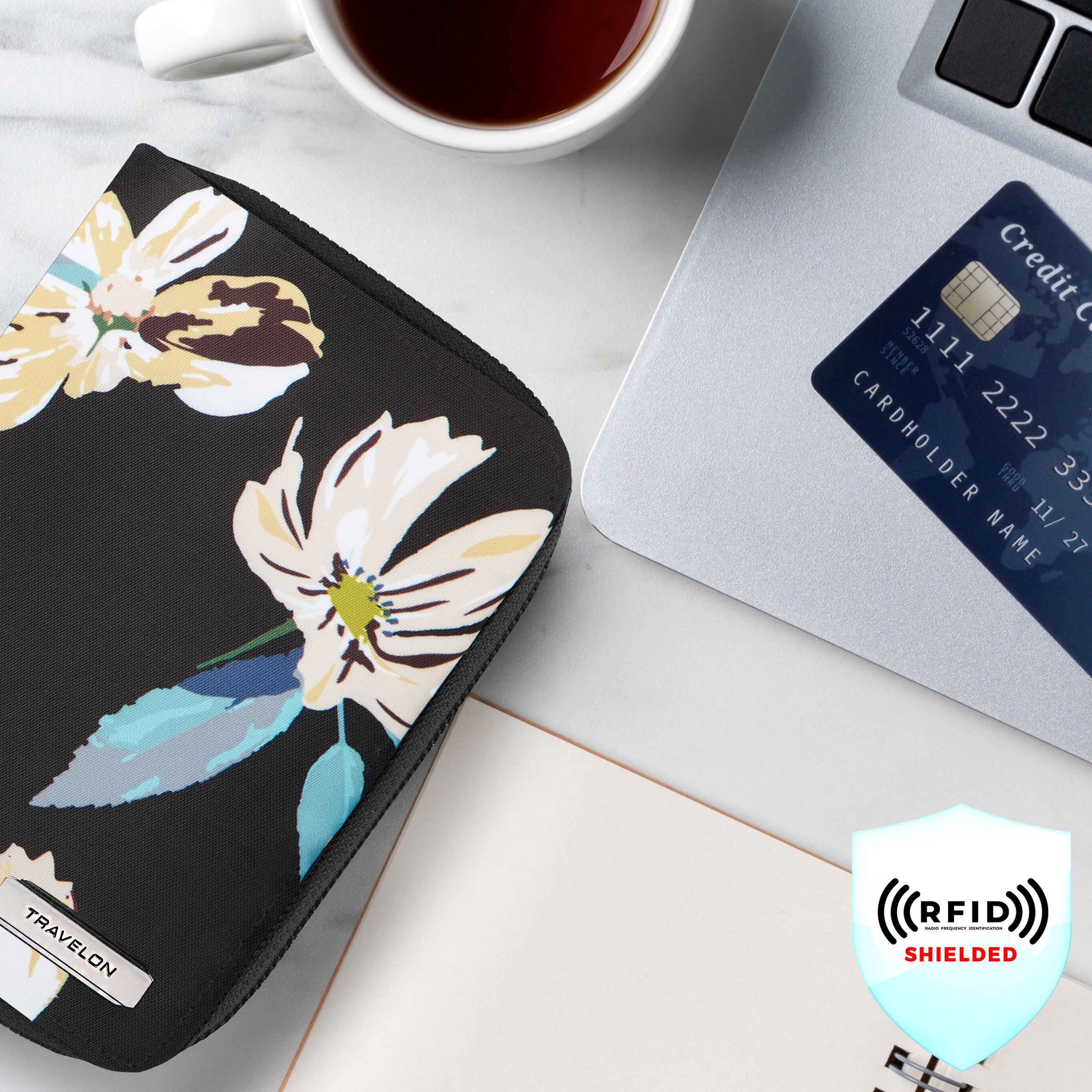 RFID Blocking Passport Holder - Secure Travel Wallet with Zipper for Credit Cards & IDs - Perfect for Airports, Vacations & International Trips