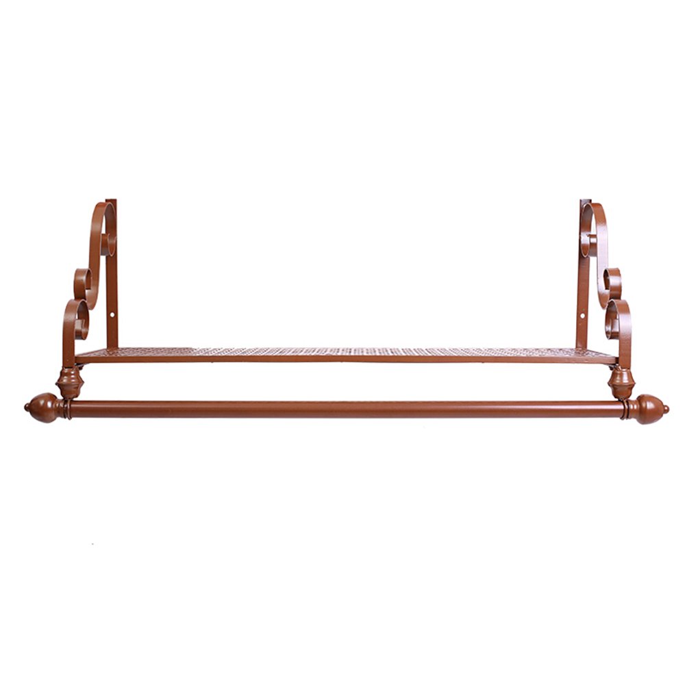 Bronze Iron Clothing Rack - 80x28cm Heavy Duty Garment Display Stand for Retail Stores, Wall Mounted Shelf & Coat Hanger - Perfect for Clothing Boutiques, Laundry Drying & Home Organization