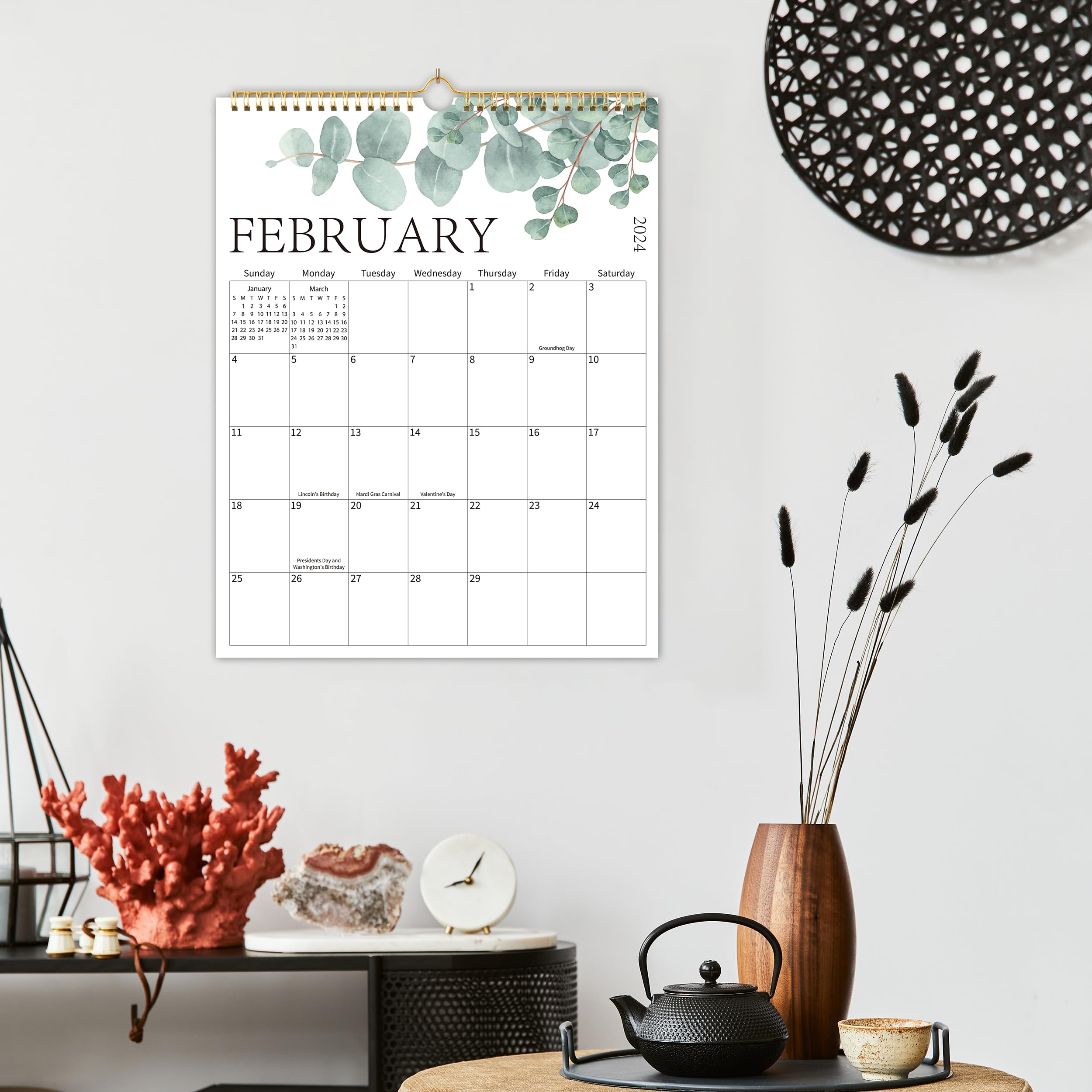 2024-2025 18-Month Wall Calendar with Aesthetic Greenery Design | Large Monthly Planner with Thick Paper | Perfect for Home, Office & School Organization | Jan 2024 - June 2025 | Ideal for Planning, Scheduling & Decorating Walls