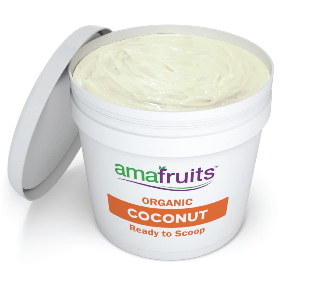 Amafruits Tropical Frozen Sorbet - 2.6 Gallon Coconut Flavor | Refreshing Dairy-Free Dessert for Parties, Summer Treats & Healthy Snacking