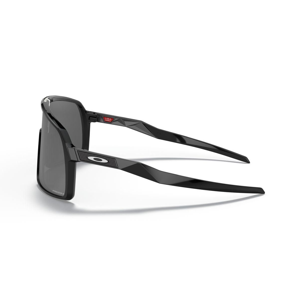 Oakley Sutro Sunglasses for Low Bridge Fit - Polished Black Frame with Prizm Black Lens (Model 0OO9406A 940602) - Ideal for Running, Cycling & Outdoor Sports