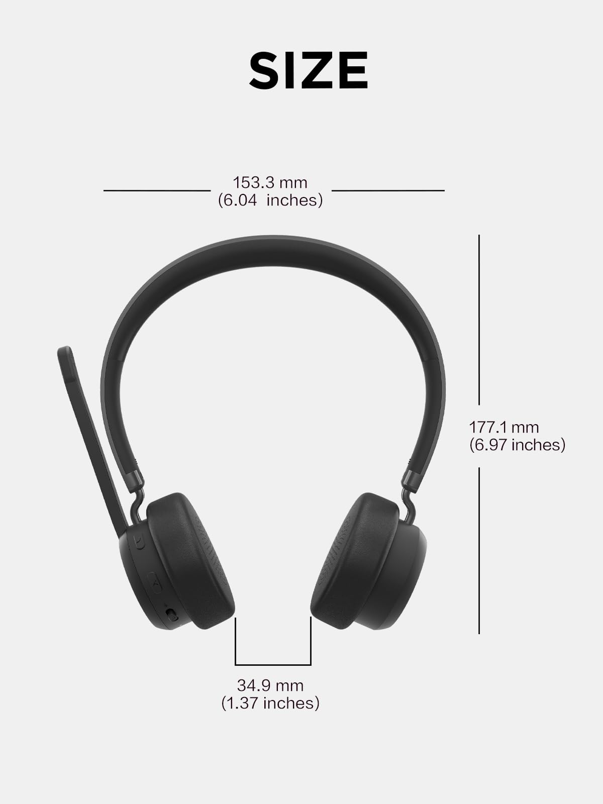 Lenovo Wireless VoIP Headset for Microsoft Teams Certified - Noise Cancelling Microphone, Bluetooth 5.3 Multipoint Connectivity, USB-A Receiver - 31H Talk Time & 60H Playback - Lightweight Over-Ear Design with Replaceable Earcups - Perfect for Remote Work, Online Meetings & Call Centers