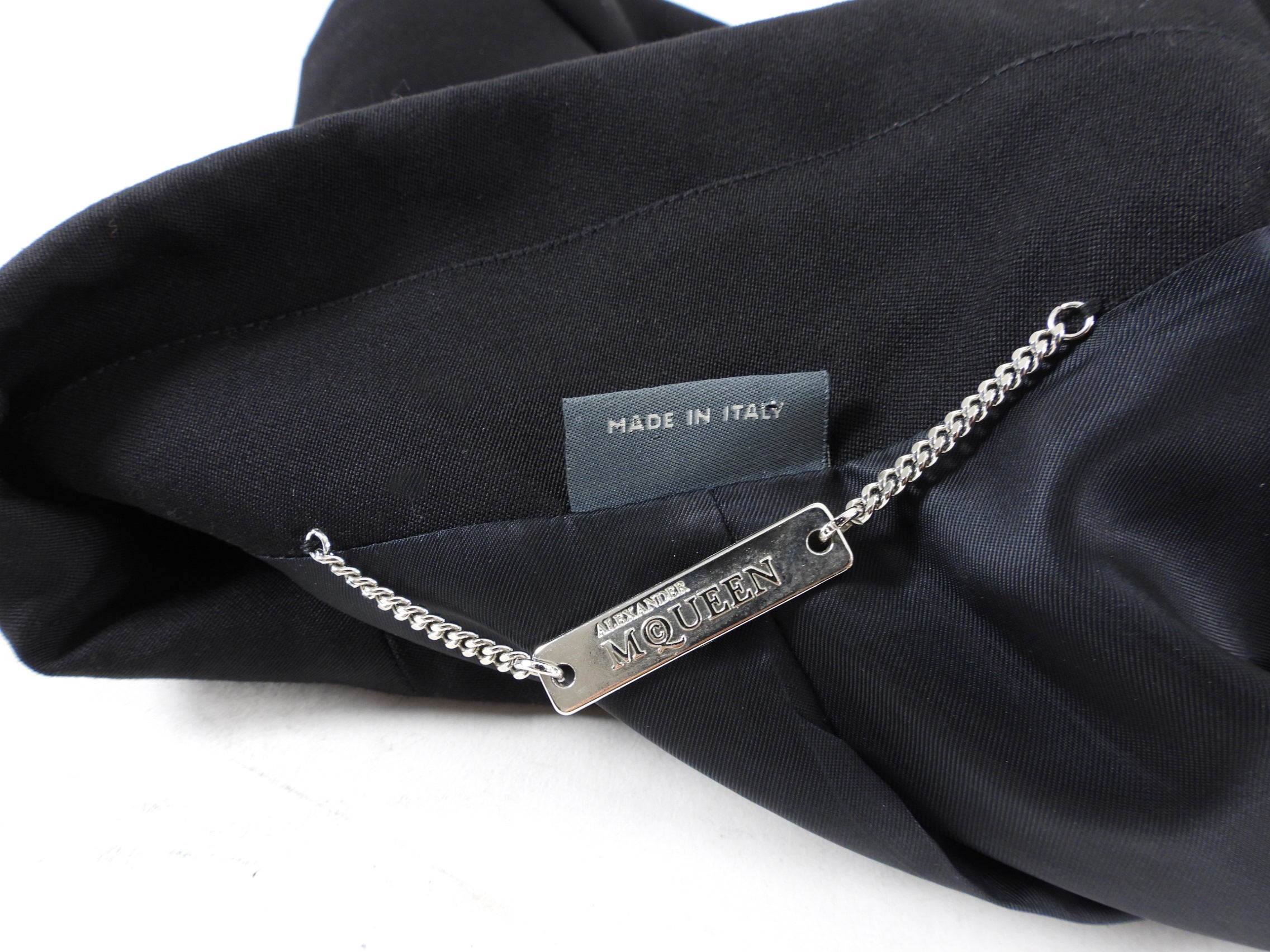 Alexander McQueen Fitted Black Tail Blazer for Men - Size IT42 / S - Perfect for Business Meetings, Weddings & Formal Events