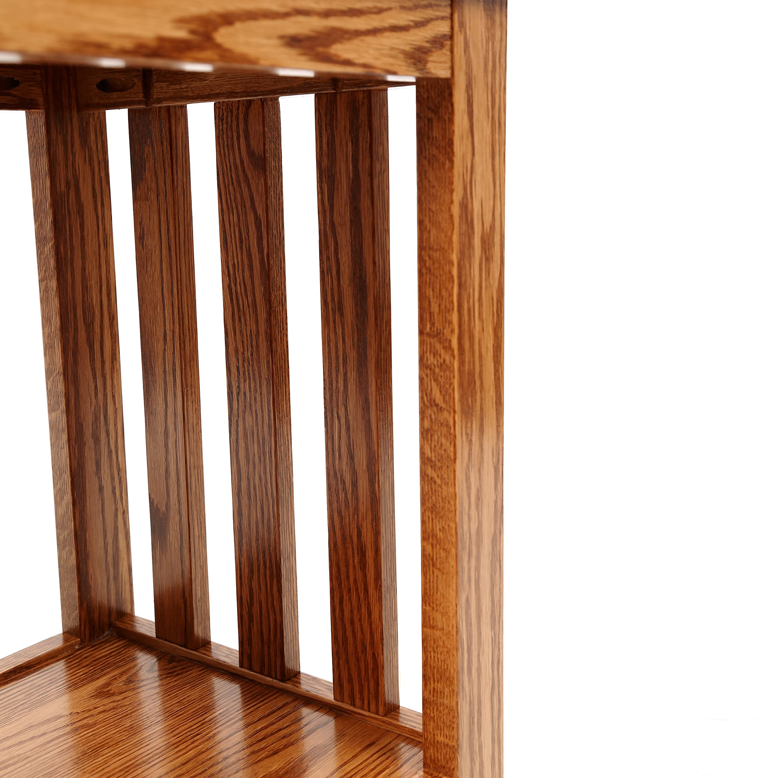 Amish Handcrafted Mission Style Oak End Table - Solid Wood Nightstand, Side Table, or Bedside Table - Made in USA (22.5 Inches) - Perfect for Bedrooms, Living Rooms & Home Offices