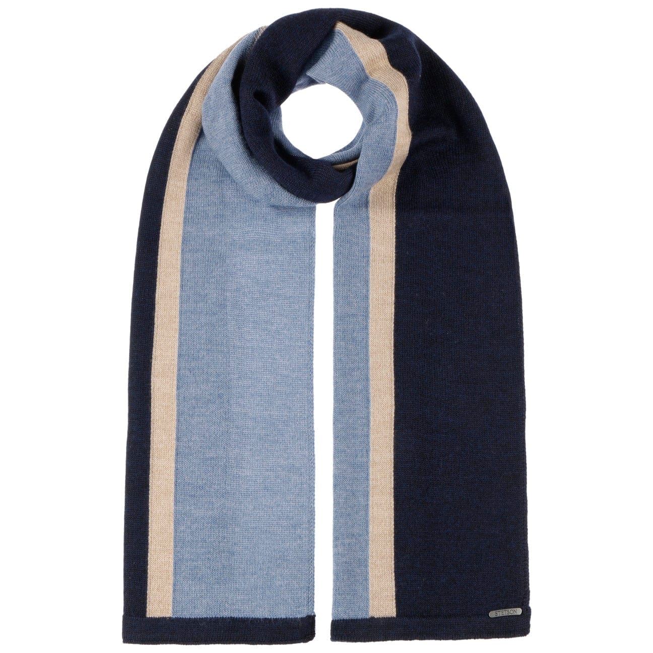 Stetson Merino Stripes Wool Scarf - Soft & Warm Winter Accessory for Men & Women - Perfect for Cold Weather, Outdoor Activities & Fashion