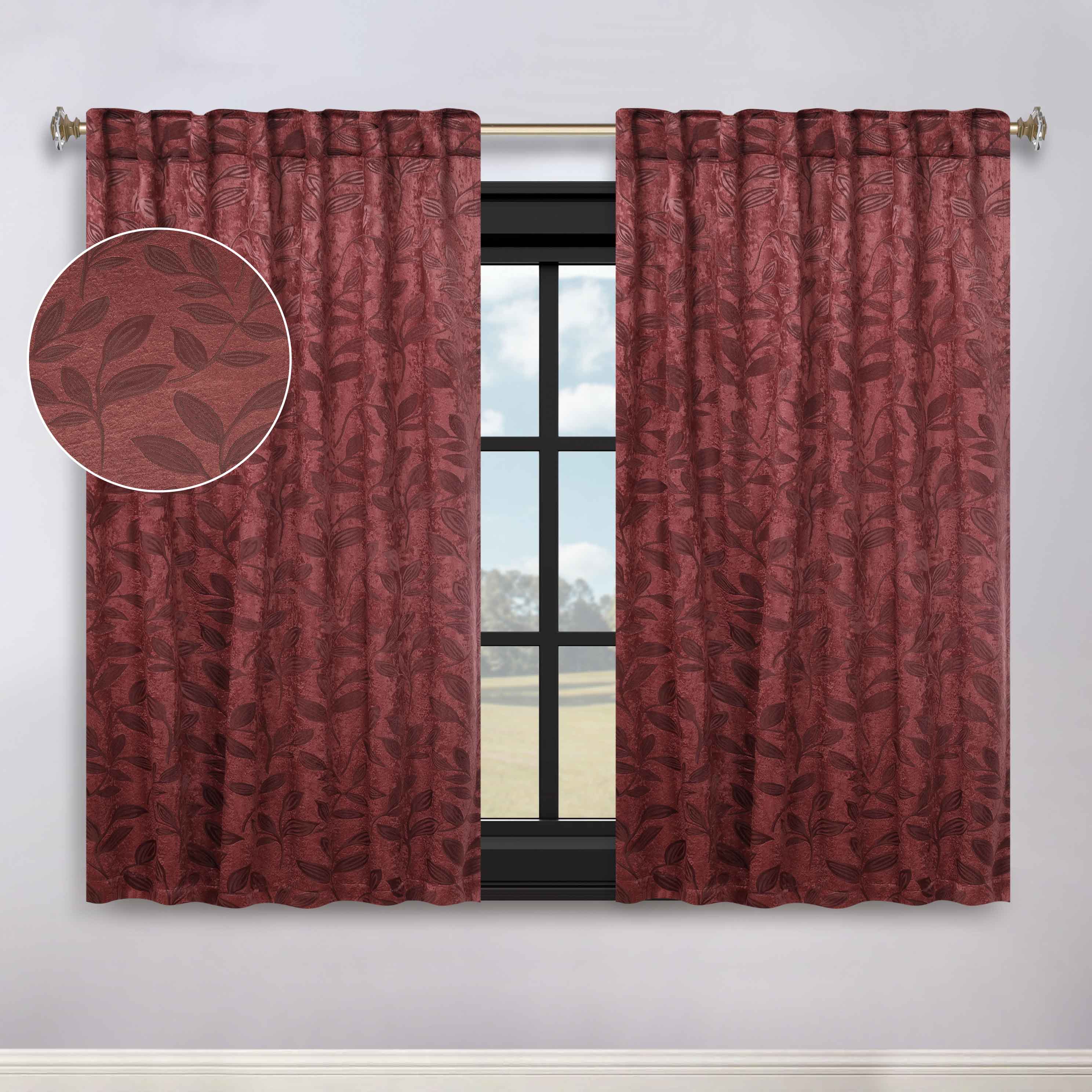 Premium Blackout Curtains for Bedroom - Super Soft Thermal Insulated Room Darkening Drapes with Back Tab Design (Set of 2 Panels) - Perfect for Nursery, Home Theater & Shift Workers
