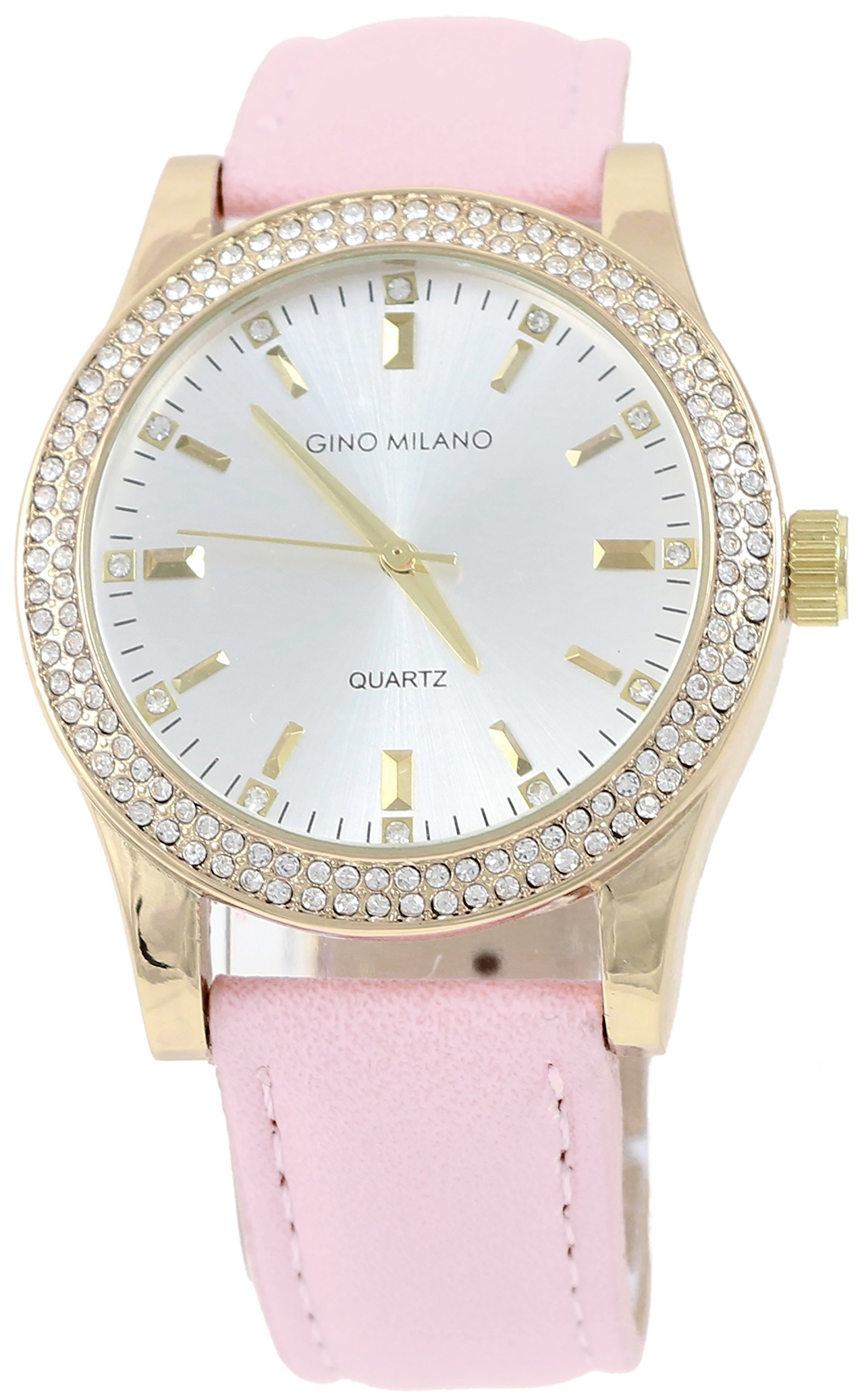 Luxury Women's Gold Leather Band Watch & Matching Tri-Fold Wallet Set - Elegant Gift for Her, Perfect for Parties, Weddings & Special Occasions