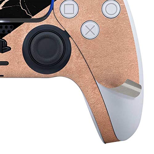 Premium Skinit Decal Gaming Skin for PS5 Bundle - Black & Rose Gold Marble Split Design | Protective Vinyl Cover | Perfect for Gaming Setups, Gamer Gifts & Console Customization
