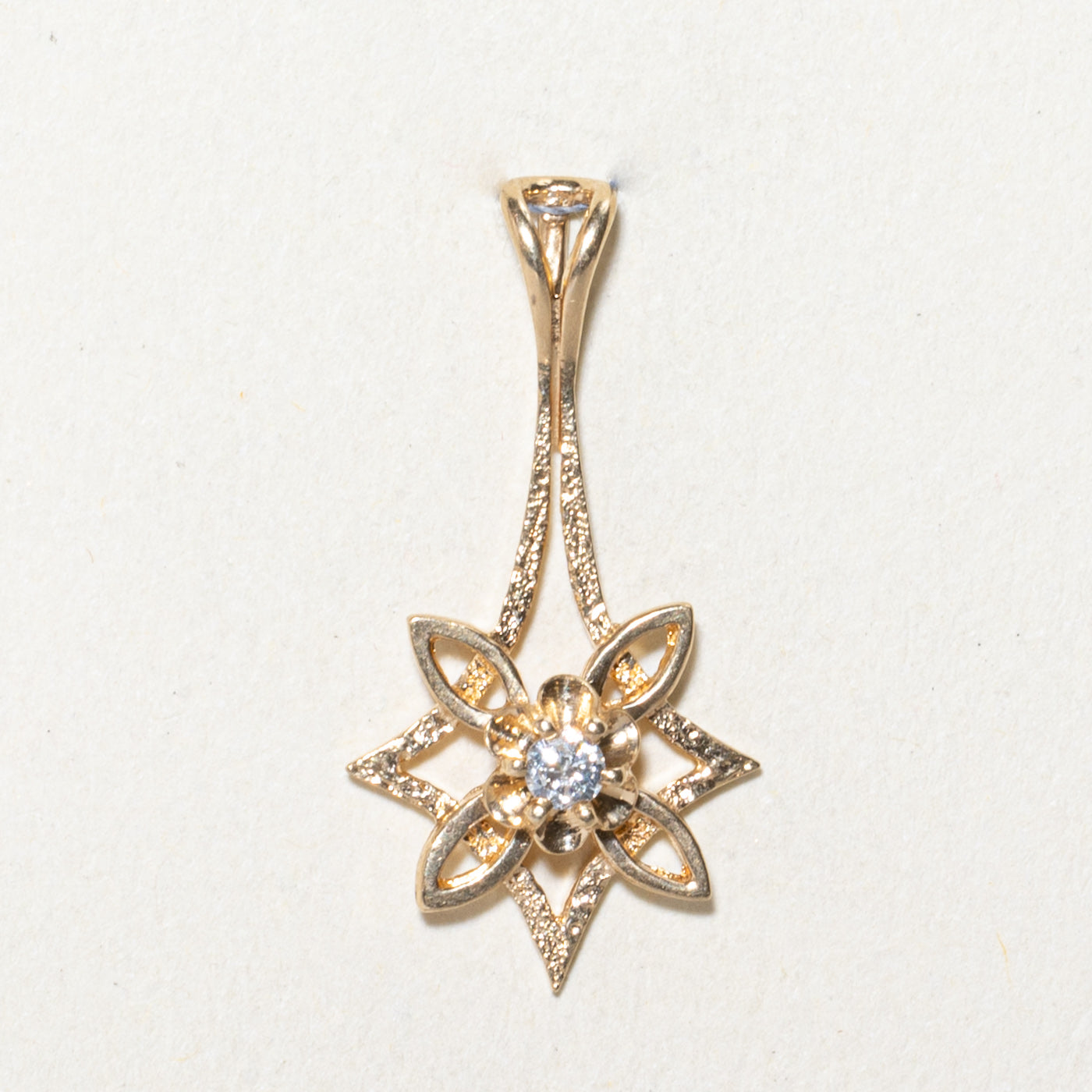 0.05ct Diamond Floral Star Pendant Necklace - Elegant Sterling Silver Jewelry for Women - Perfect for Valentine's Day, Anniversary & Special Occasion Gifts