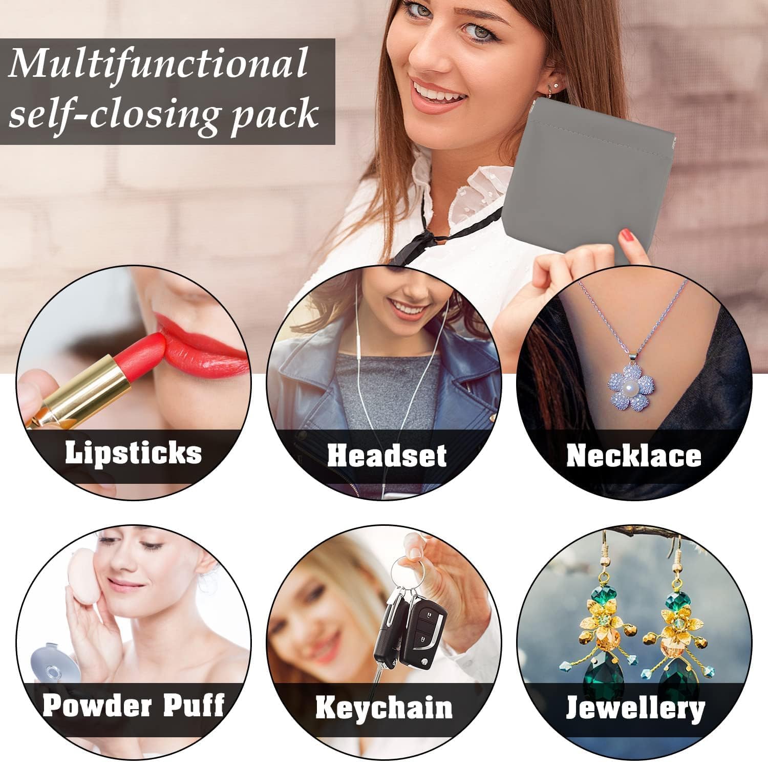 Mini Travel Makeup Bag - Waterproof Cosmetic Pouch for Women, Jewelry & Accessories - Perfect for Travel & Daily Use