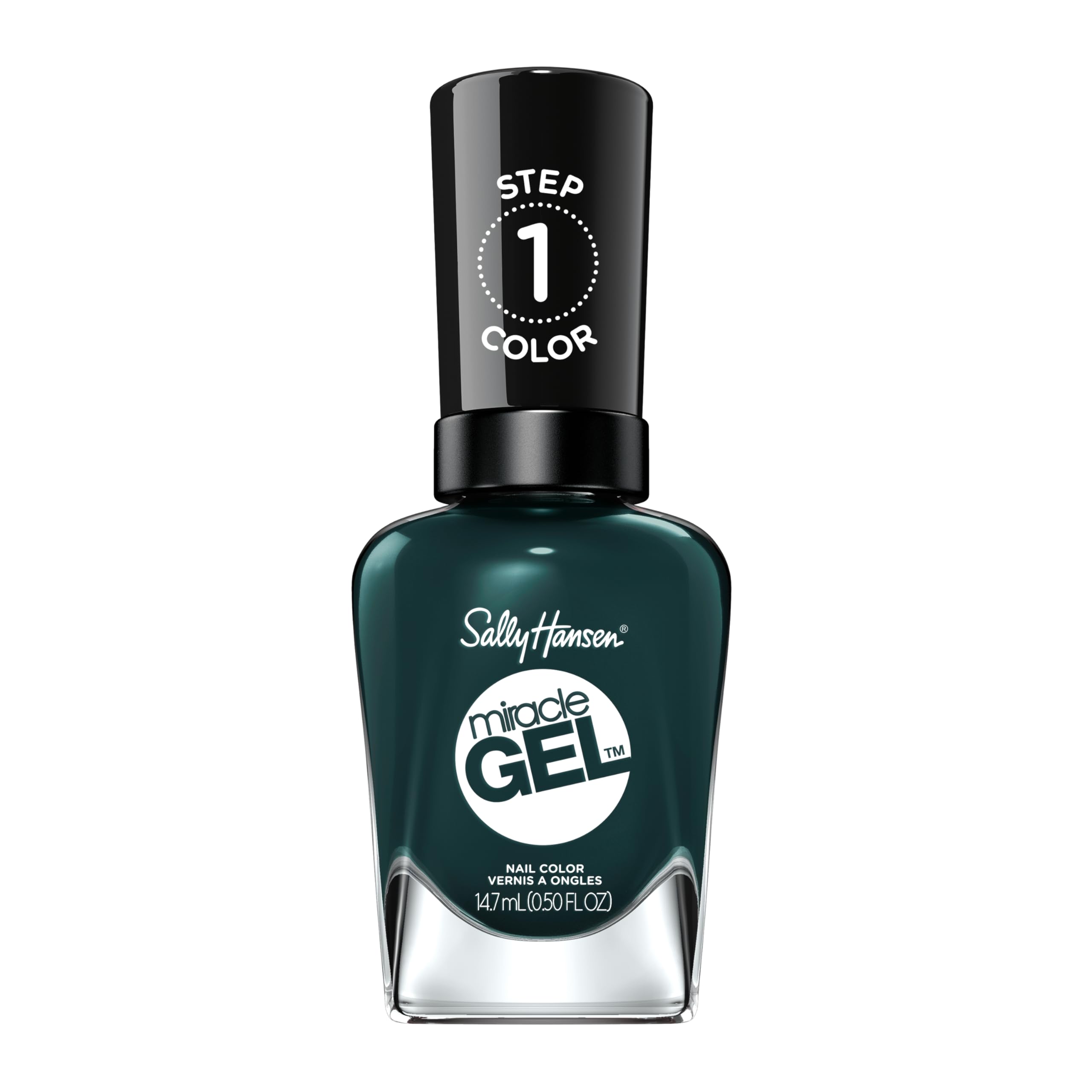 Sally Hansen Miracle Gel™ Nail Polish - Jealous Boyfriend Green, Long Lasting Gel-Like Formula, No UV Lamp Needed, Vegan & Cruelty-Free - Perfect for Manicures, Pedicures & At-Home Nail Care