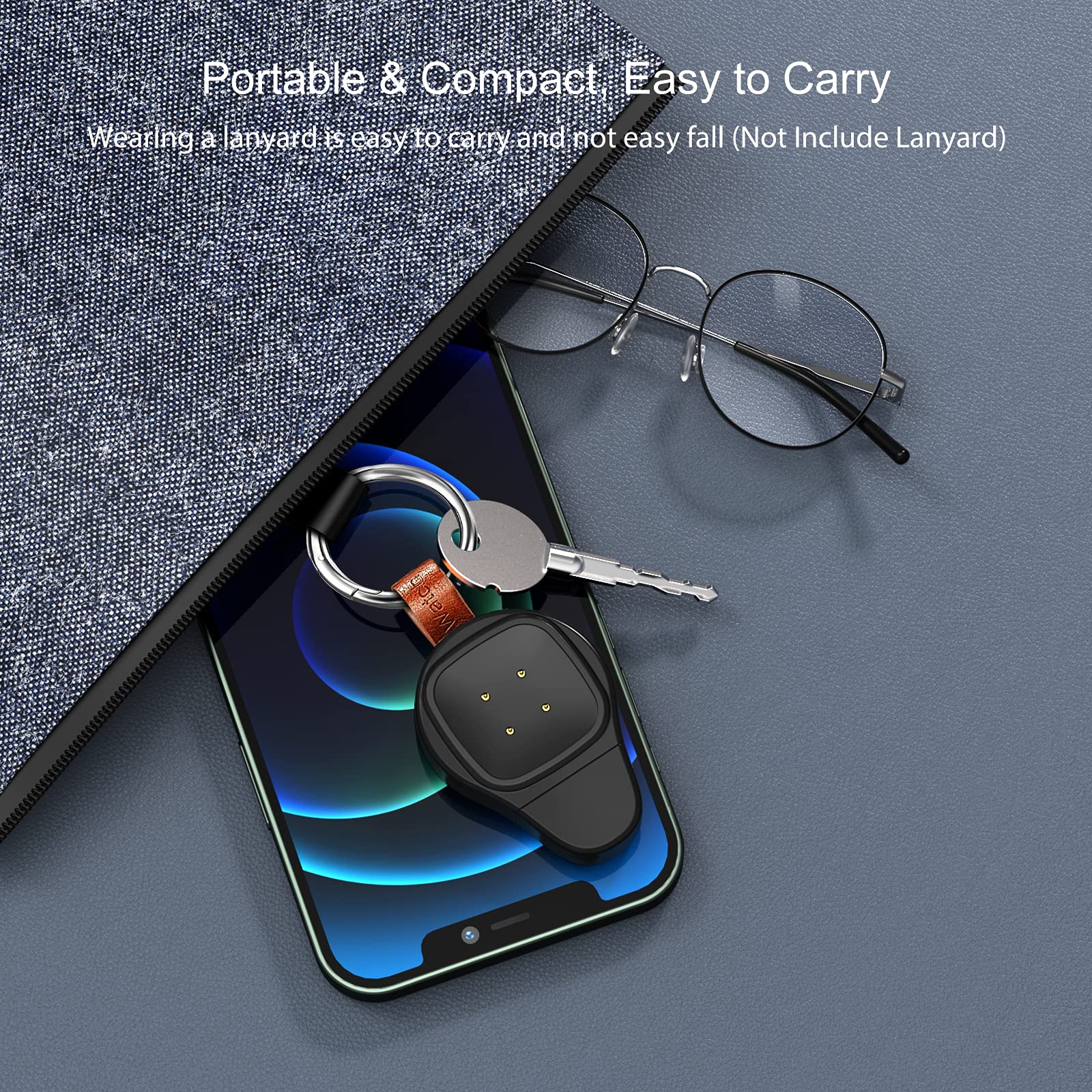 Original Fitbit Versa 3/4 & Sense/Sense 2 Magnetic Fast Charger - Portable USB Travel Charging Dock for Fitbit Smartwatch | Perfect for Home, Office & Gym Use
