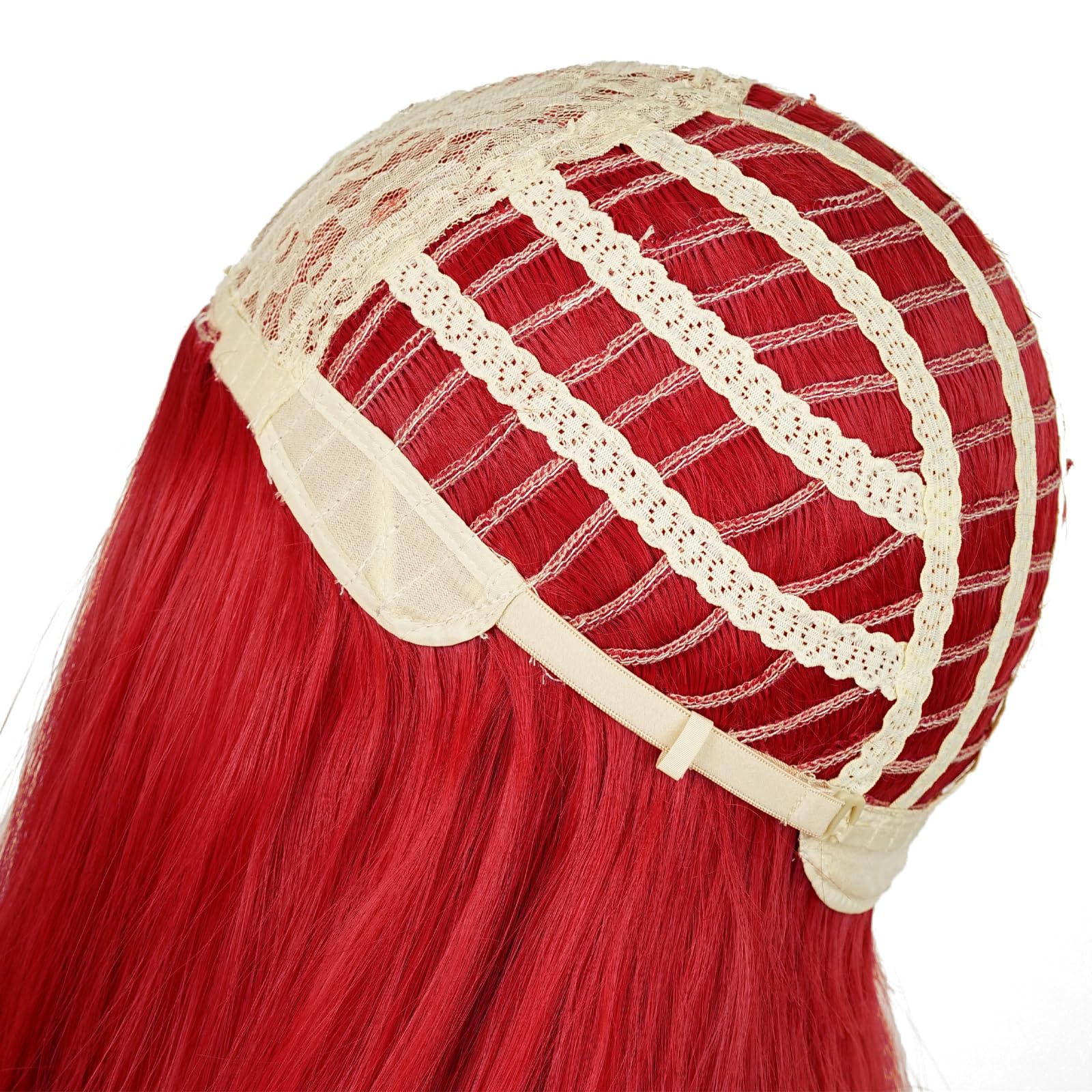 ProBeauty Long Red Mermaid Wig for Girls - Princess Wavy Costume Hair with Middle Part | Perfect for Halloween, Cosplay, Parties & Fantasy Dress-Up