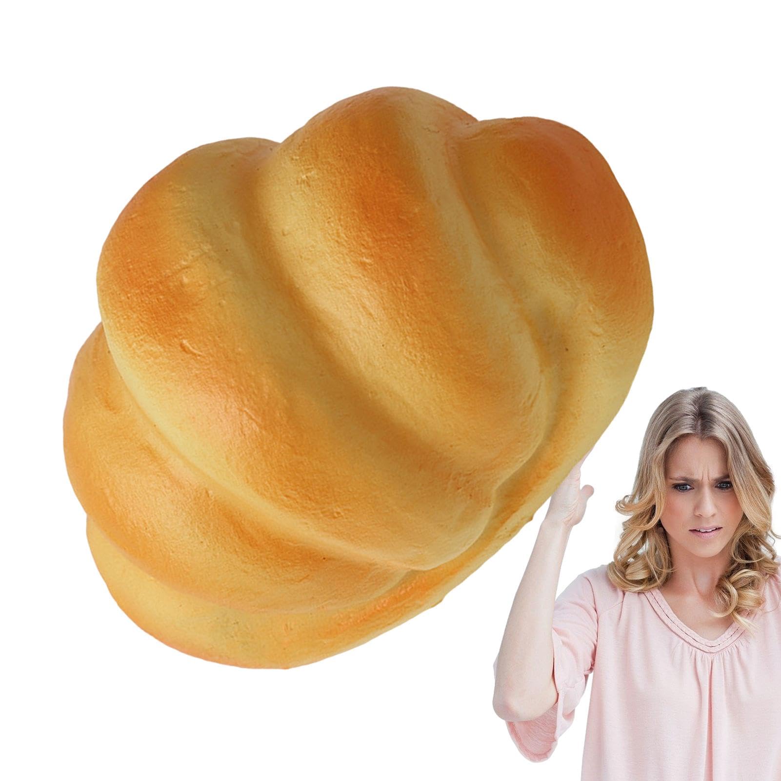 Soft Realistic Bread Squeeze Toy - Stress Relief & Anxiety Relief for Kids & Adults - Fun Artificial Bread Stress Ball for Office, Home, School & Travel Use