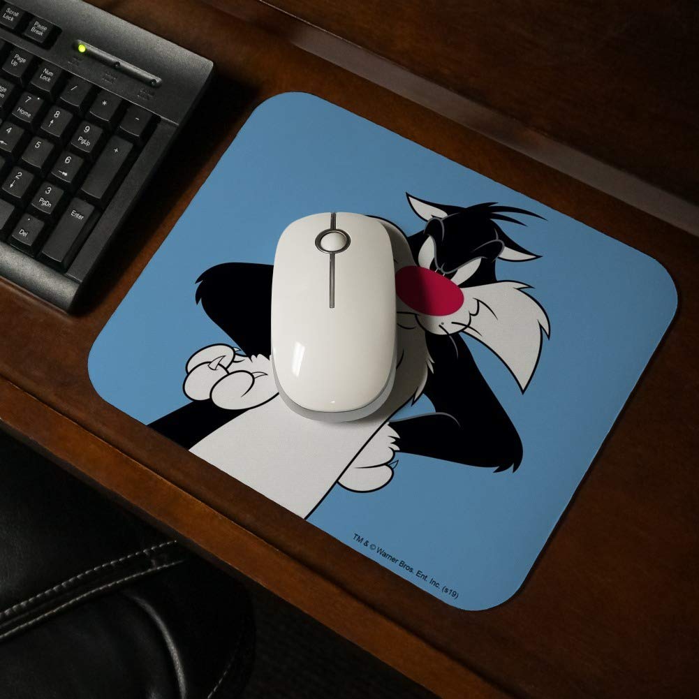 Looney Tunes Sylvester Low Profile Gaming Mouse Pad - Non-Slip Rubber Base, Smooth Surface for PC, Laptop, Office & Home Use - Perfect for Work, Gaming & Graphic Design