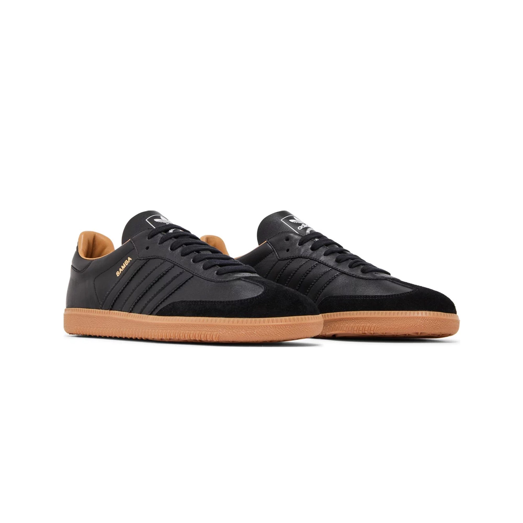 Adidas Samba OG Made in Italy 'Black Gum' Sneakers (2024) - Classic Black Leather Shoes for Men & Women | Perfect for Casual Wear, Street Style & Everyday Fashion