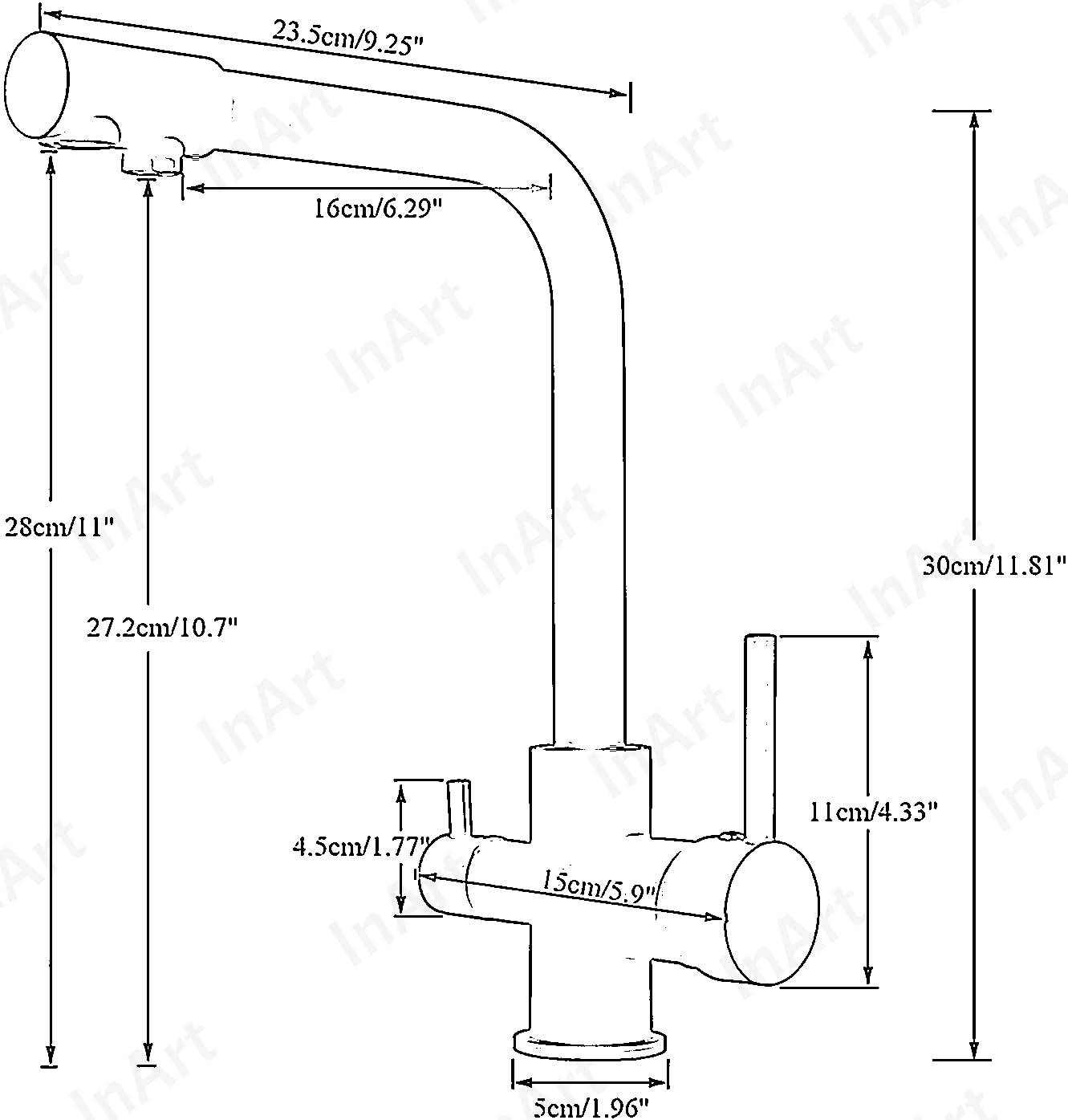 360° Swivel Brass Kitchen Sink Faucet with 3-Way Water Filter - Dual Lever Deck Mounted White Faucet for Modern Home Kitchen & RV Use