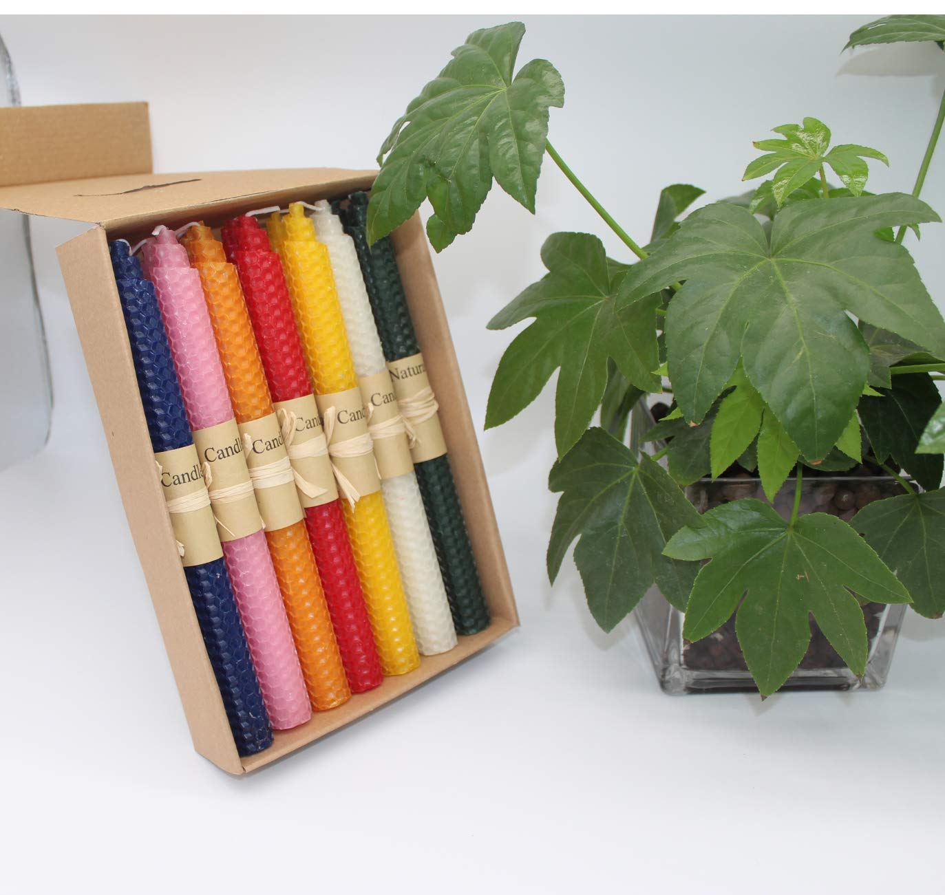 14 Beeswax Taper Candles - 9